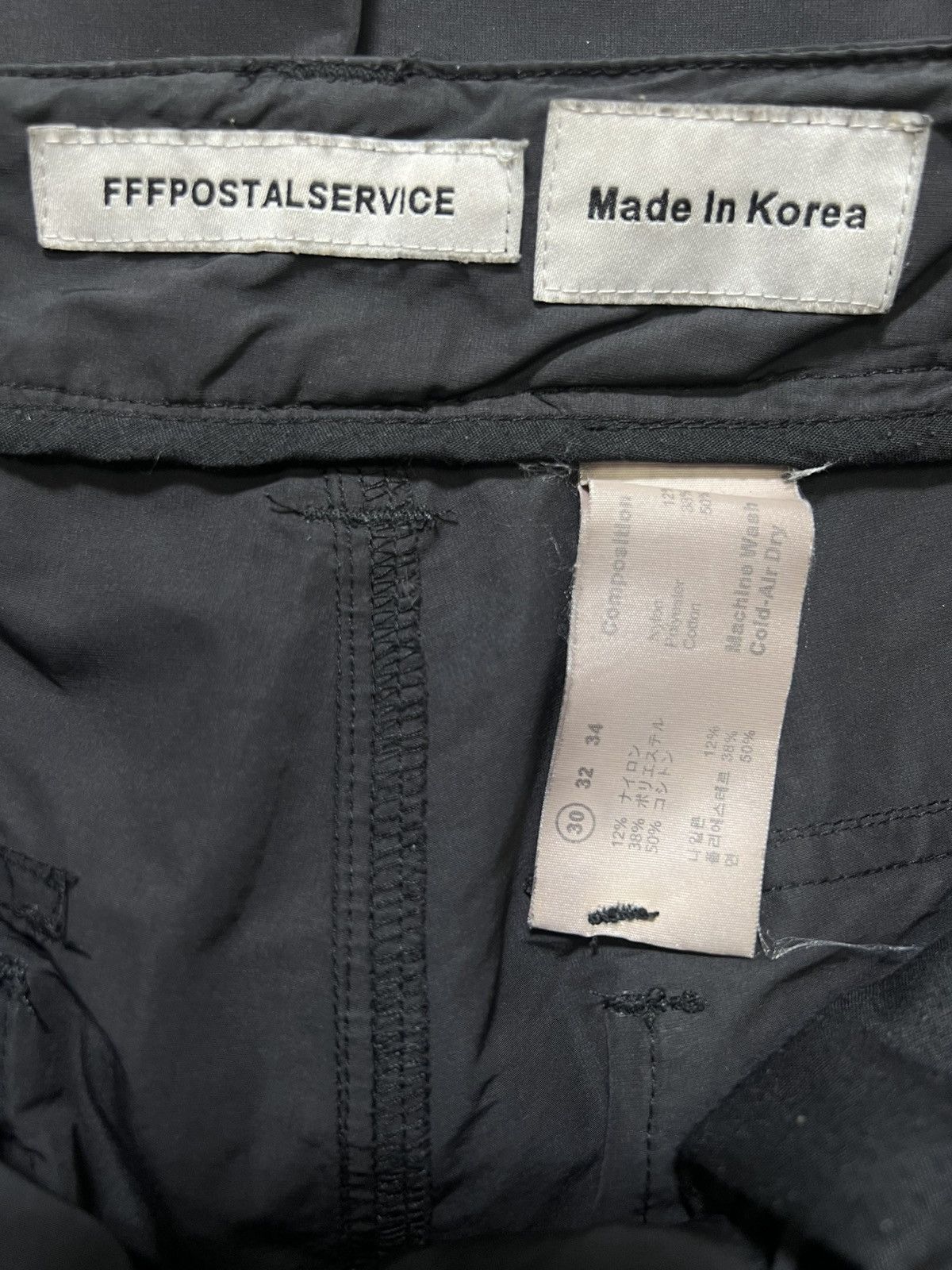 FFFPOSTALSERVICE FFFPostalService - Charcoal Flared Cargo Pants V.1 Size US 27 - 17 Thumbnail