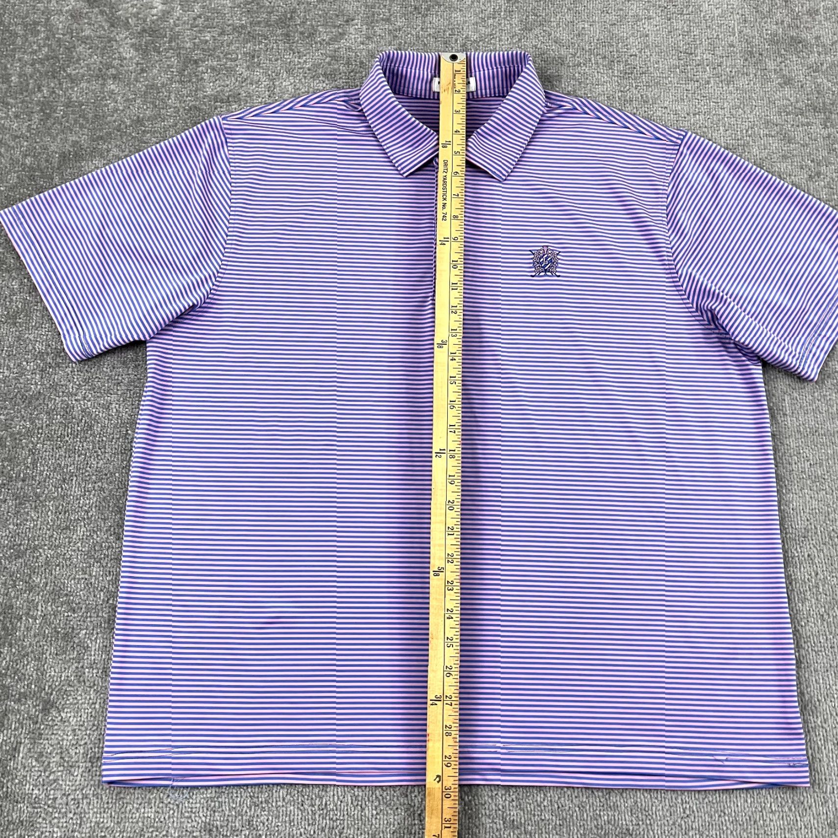 Peter Millar Peter Millar Polo Shirt Mens XL Lansdowne Golf Club Pink Blue Striped Preppy Sports Size US XL / EU 56 / 4 - 4 Thumbnail