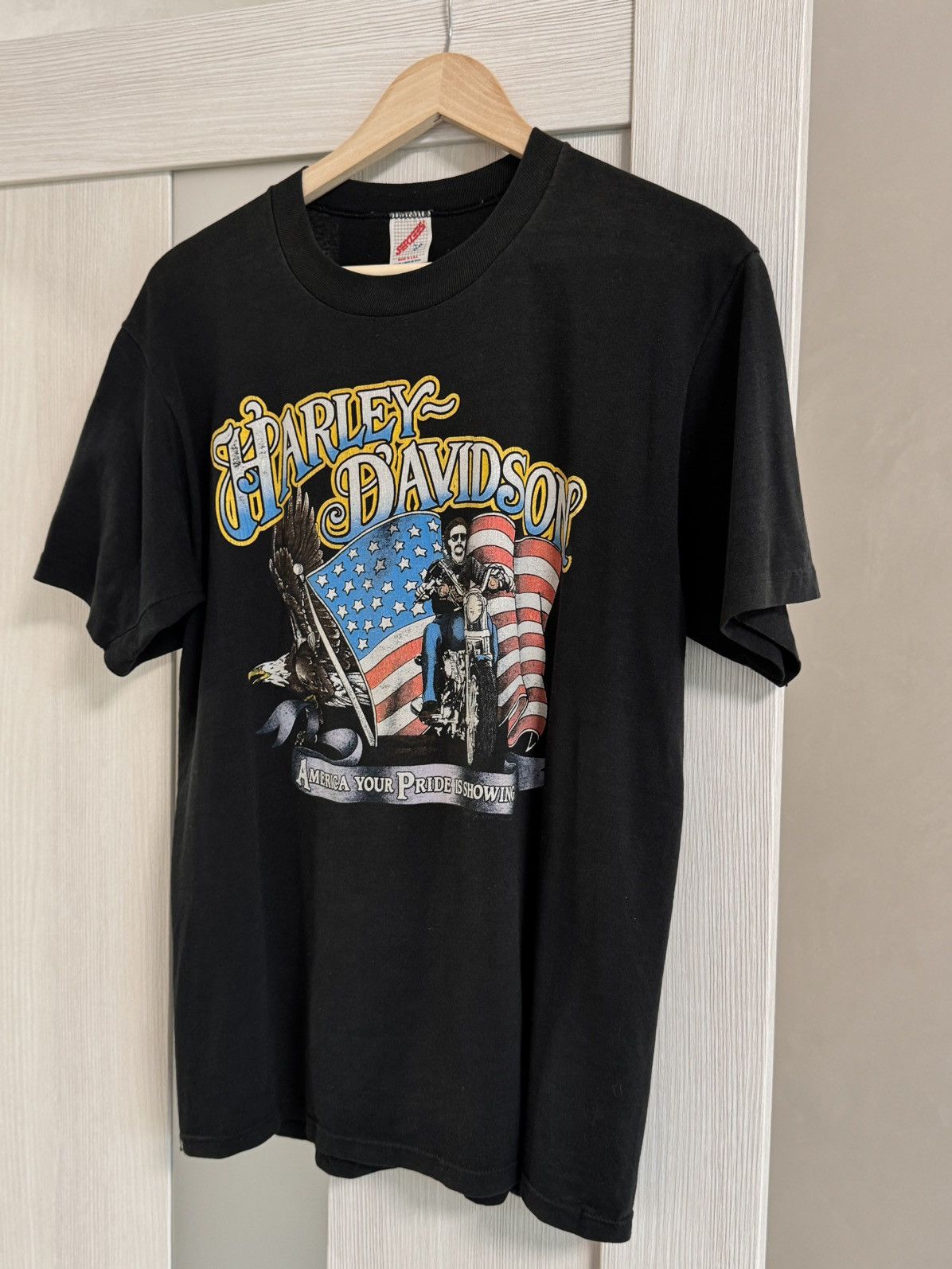 Harley Davidson Vintage 80s Harley Davidson Motorcycles Atlantic City Size US L / EU 52-54 / 3 - 6 Thumbnail