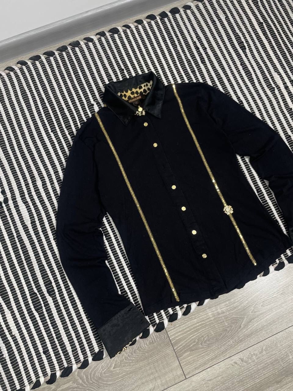 Roberto Cavalli Vintage Roberto Cavalli Button Up Shirt Big Logo Leopard Y2K Size L / US 10 / IT 46 - 5 Thumbnail