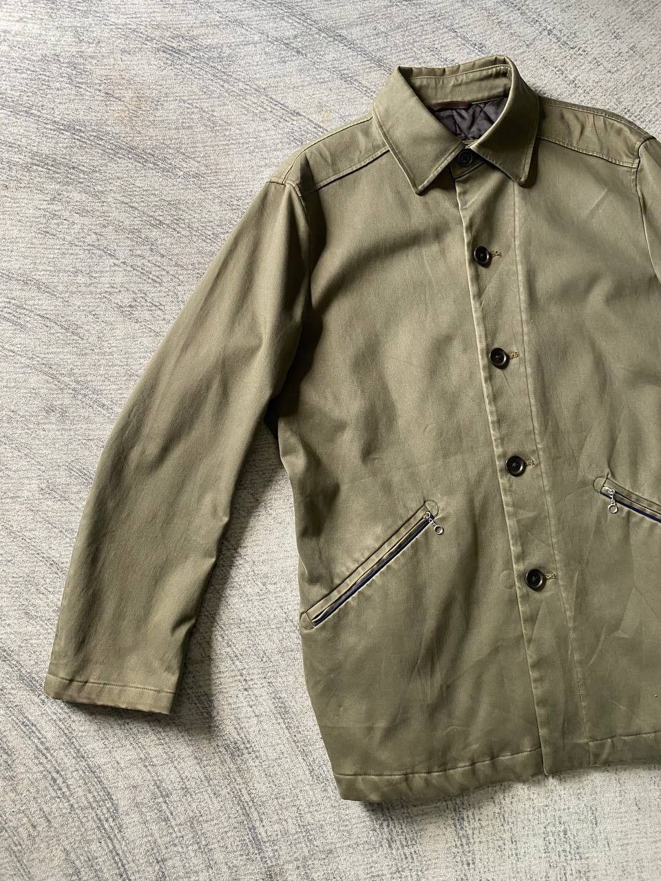 Japanese Brand Fox Moor Quilted Lined Button Jacket Size US L / EU 52-54 / 3 - 3 Thumbnail
