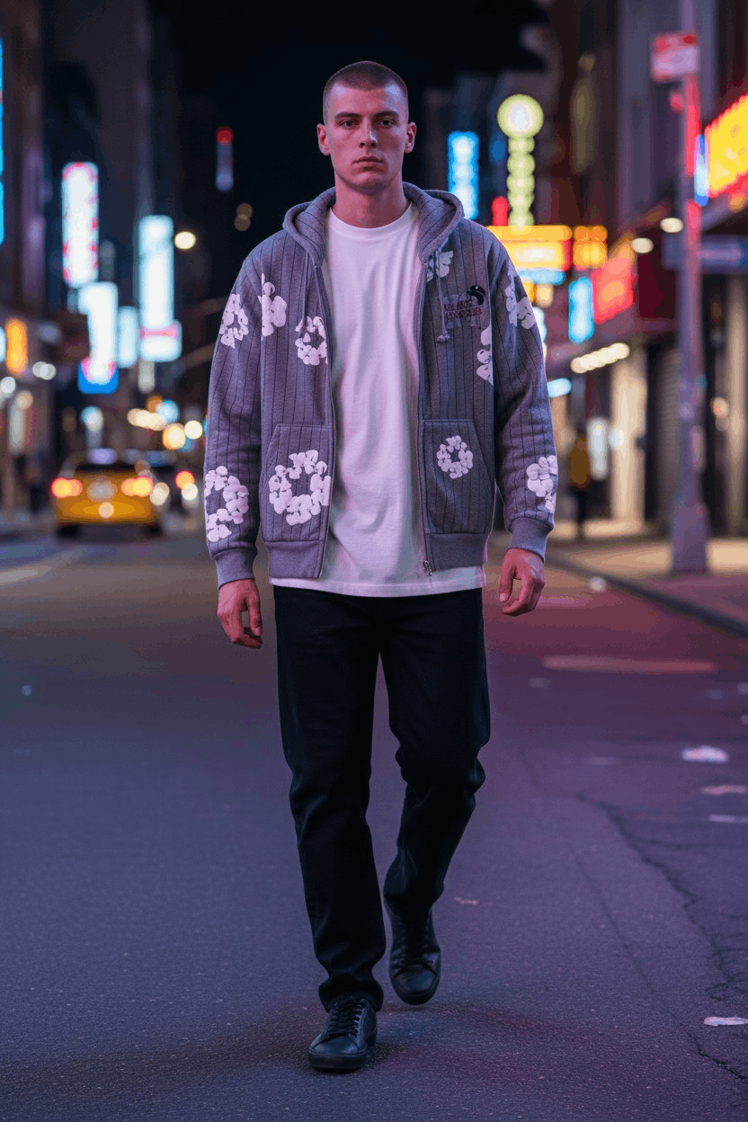 DENIM TEARS Denim Tears Pinstripe Black Yankees CW Zip Hoodie Size US L / EU 52-54 / 3 - 1 Thumbnail