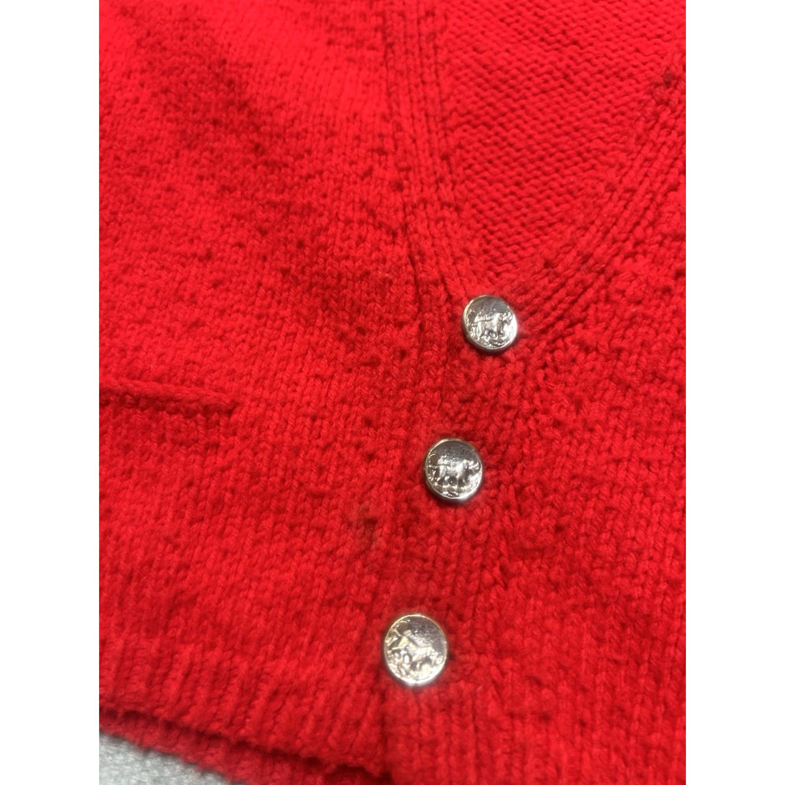 Vintage **Vintage Red Wool Knit Women's Cardigan M** User: Vintage Red Wool Knit Women's Cardigan Medium M Size M / US 6-8 / IT 42-44 - 3 Thumbnail