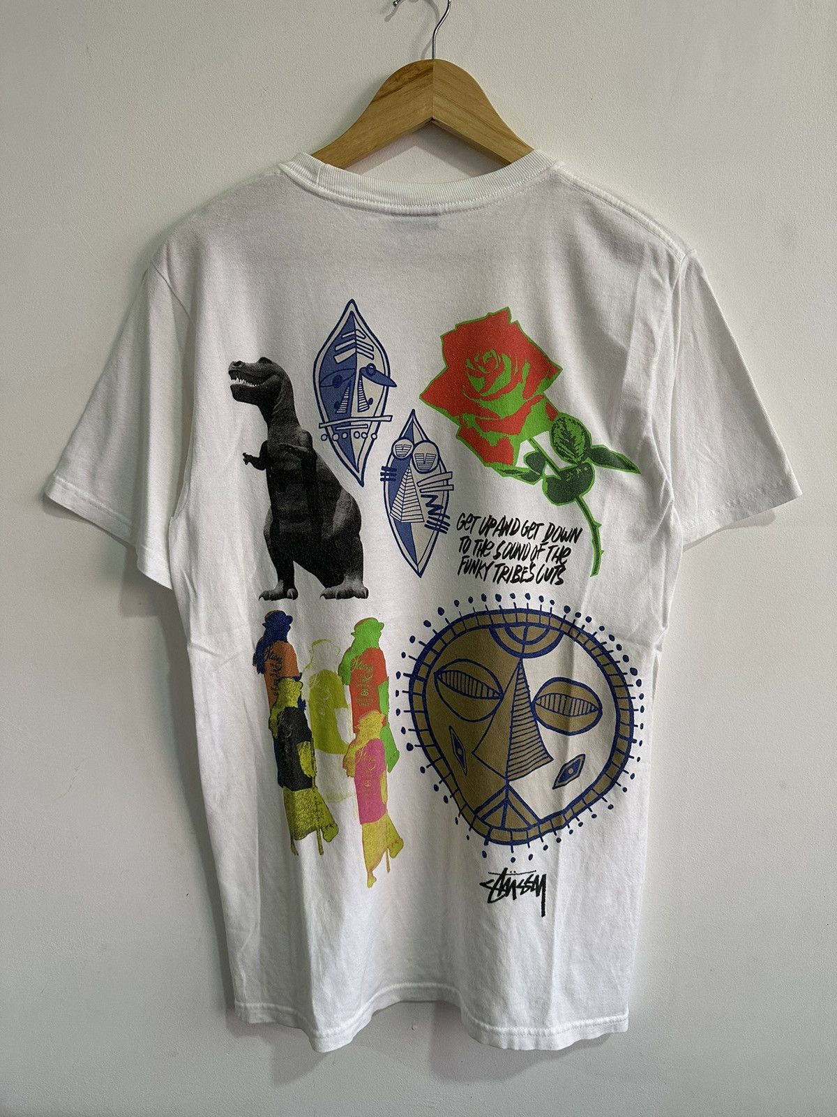 Vintage Stussy Funky Tribe Streetwear Rare Tshirt