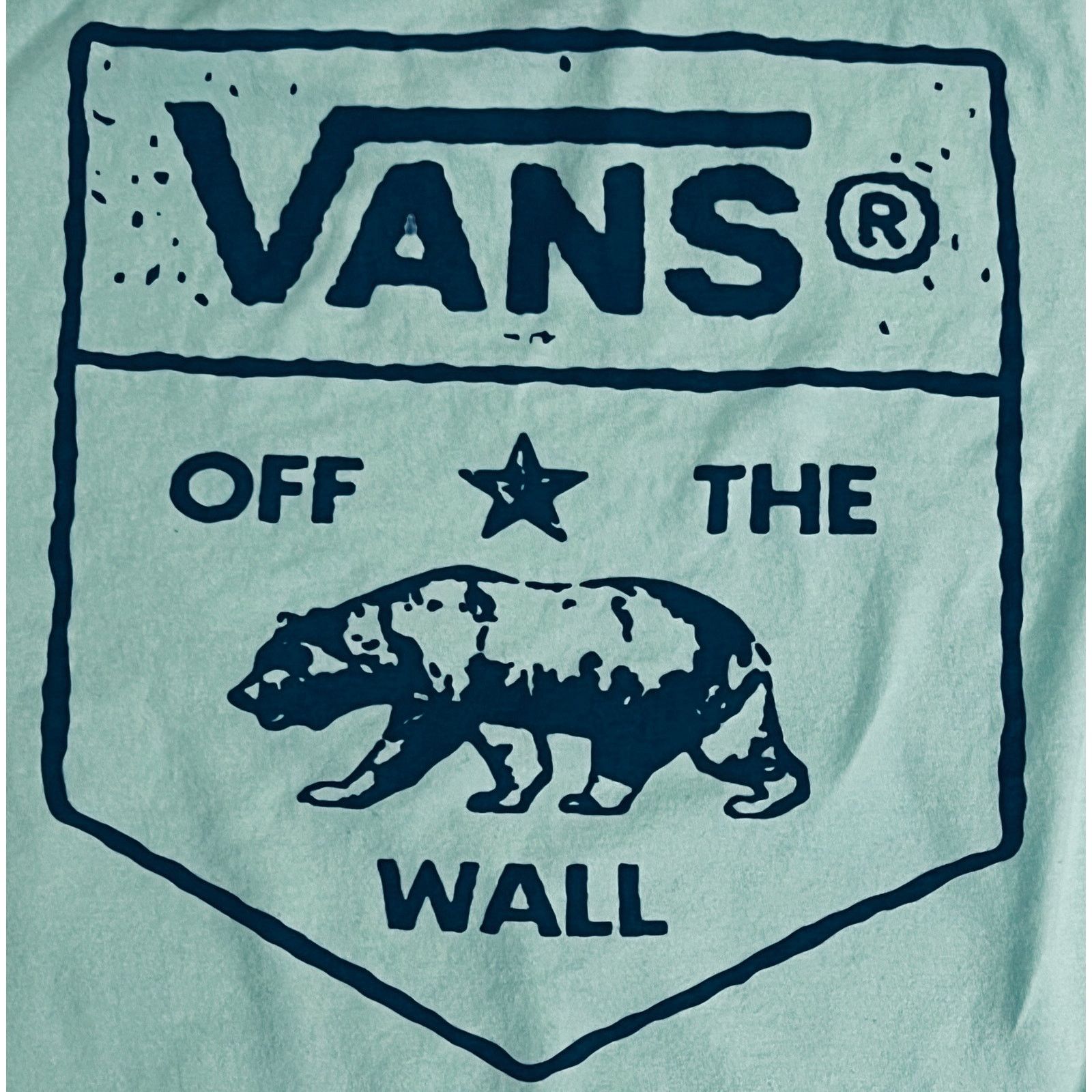 Vans Vans Bear Logo T-Shirt Medium Aqua Blue Skate California Size US M / EU 48-50 / 2 - 6 Thumbnail