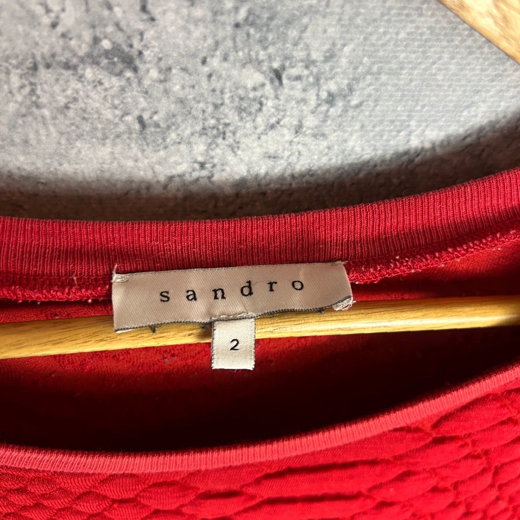 Sandro Sandro Paris Red Sweatshirt Womens Size 2 Pullover Vintage Style Rare Find Size XS / US 0-2 / IT 36-38 - 4 Thumbnail