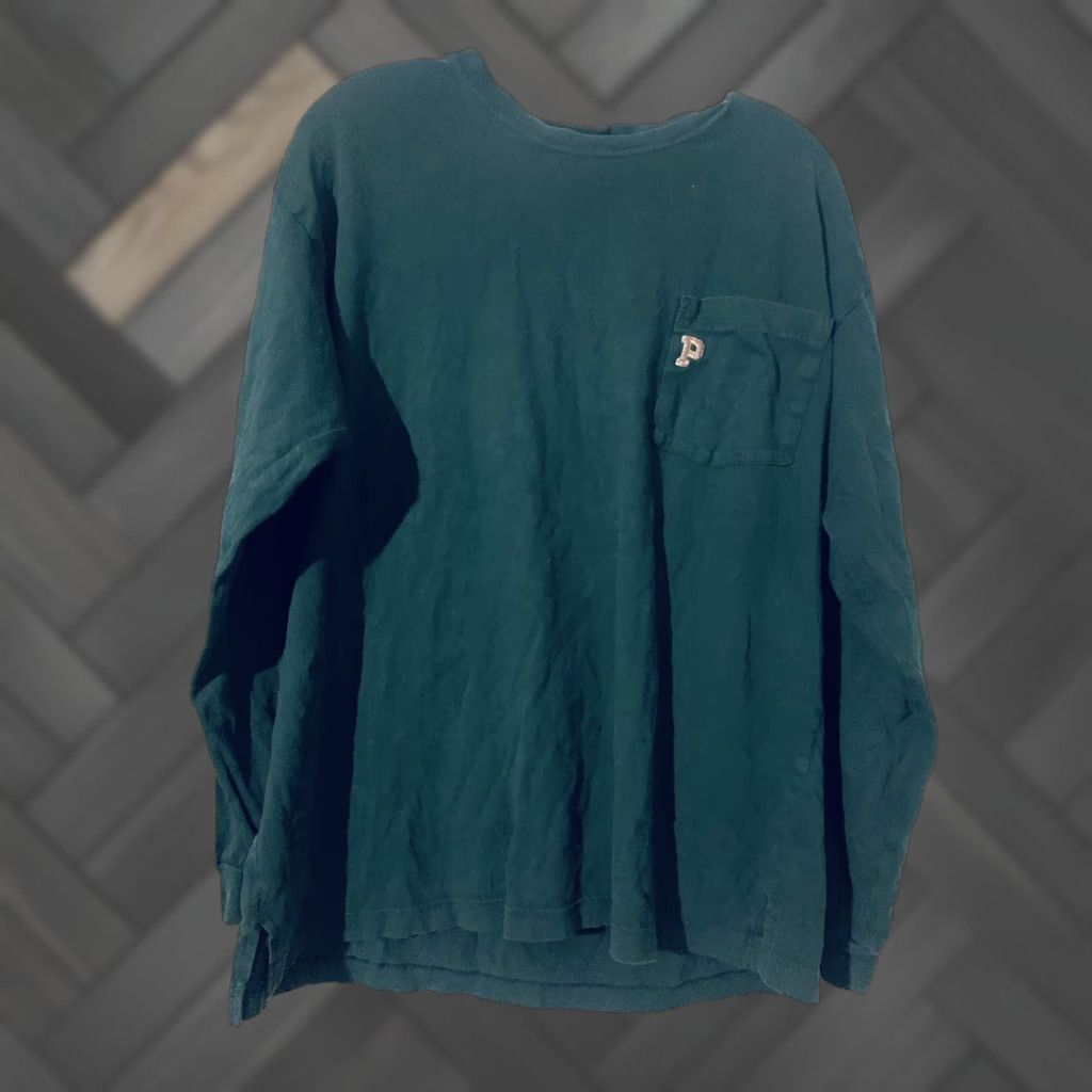 Victoria's Secret Victoria’s Secret Pink Green Sequin Bling Rose Gold Top L Green Crew Neck Long Sleeve T-Shirt Women Cap NY? Size L / US 10 / IT 46 - 1 Thumbnail