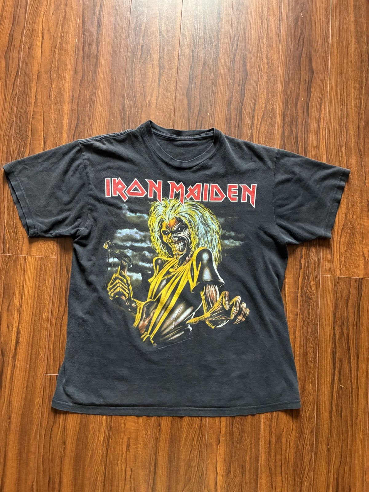 Iron Maiden Eddie Graphic T Shirt Black Heavy Metal Band Tee