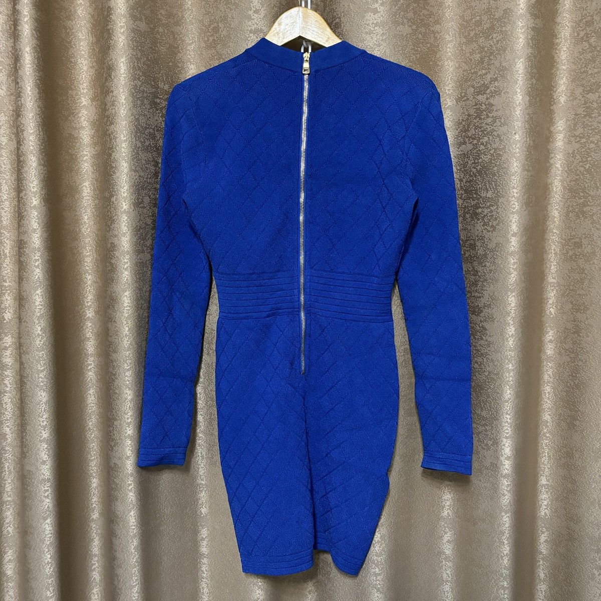 Balmain Balmain - Diamond Knit Bodycon Mini Dress Size S / US 4 / IT 40 - 4 Thumbnail