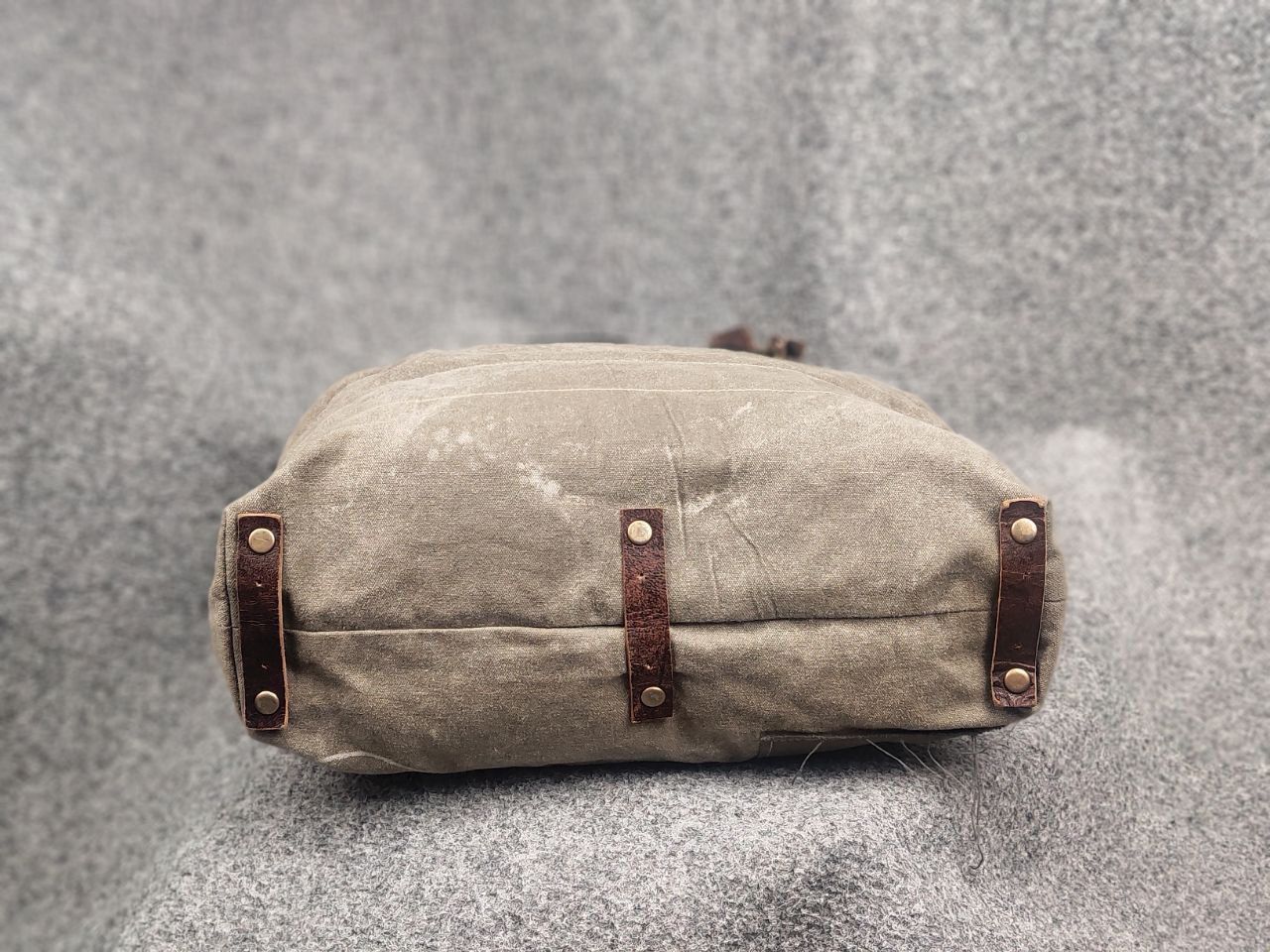 Vintage Myra India Design Vintage Leather & Canvas Tote Shoulder Bag Size ONE SIZE - 7 Thumbnail