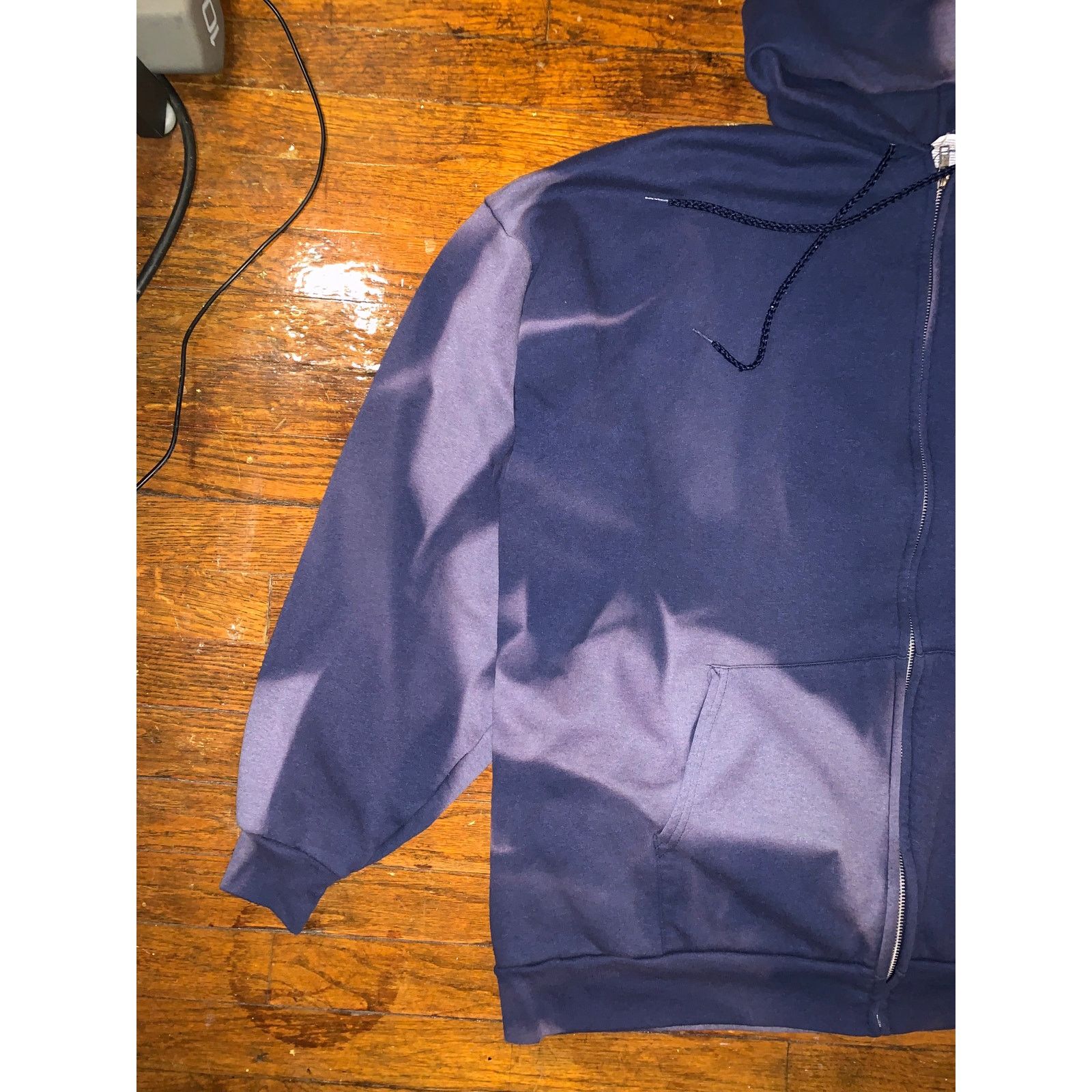 Port & Company × Vintage Distressed Sun Faded Piper Trucking Zip Hoodie Navy Blue 3XL Size US XXL / EU 58 / 5 - 6 Thumbnail