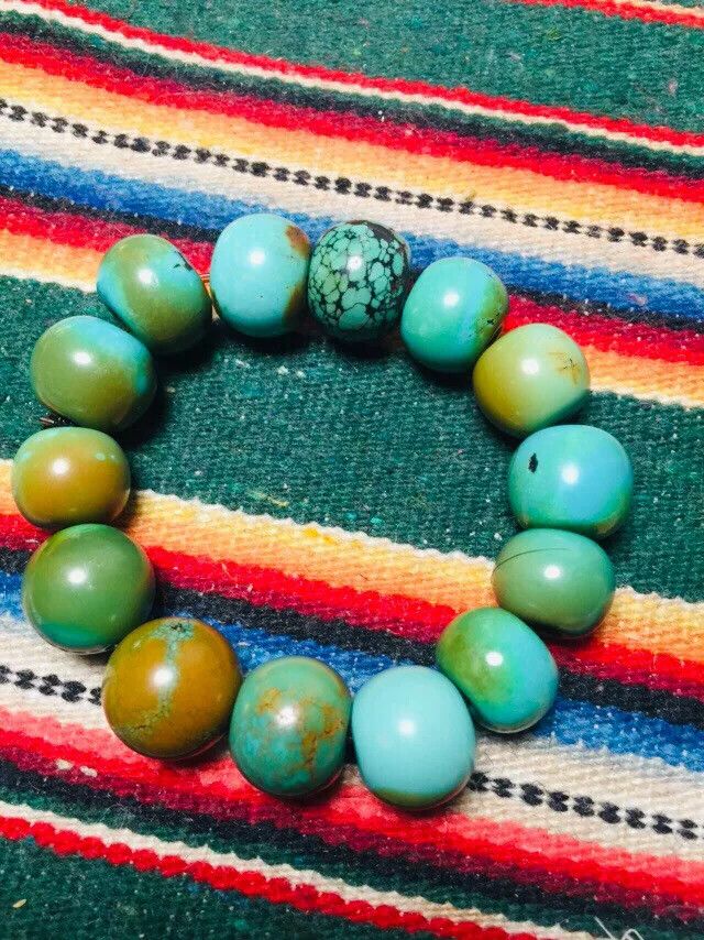 Japanese Brand Turquoise Abacus Bead Bracelet Size ONE SIZE - 1 Thumbnail