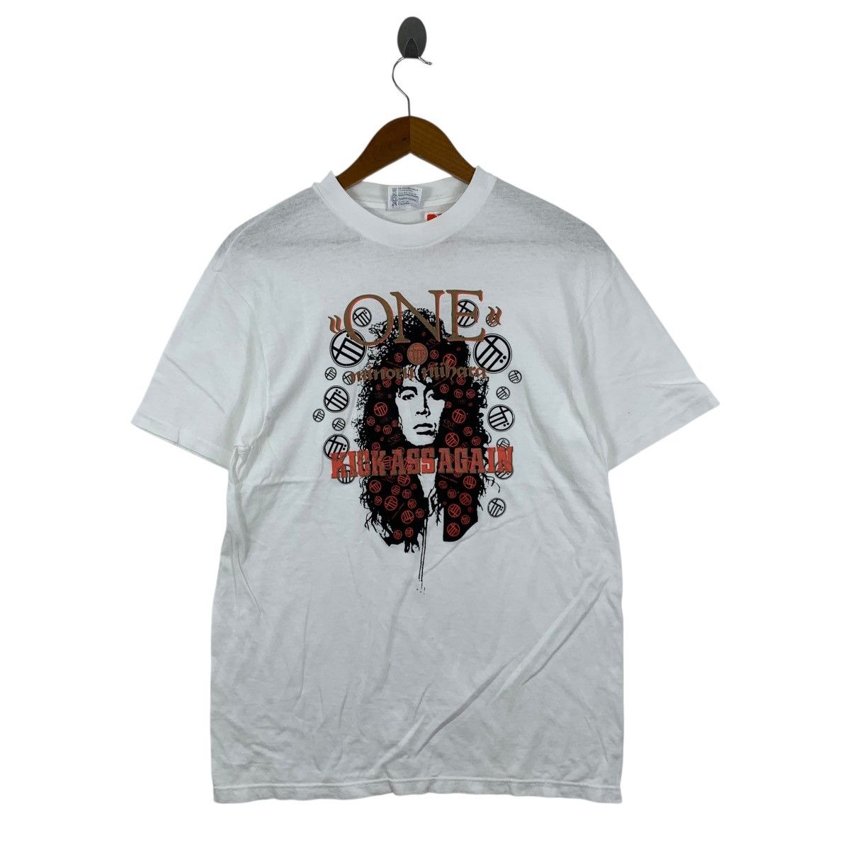 Vintage Vintage 80s MINORU NIIHARA Kick As Again Loudness TShirt Size US L / EU 52-54 / 3 - 1 Thumbnail