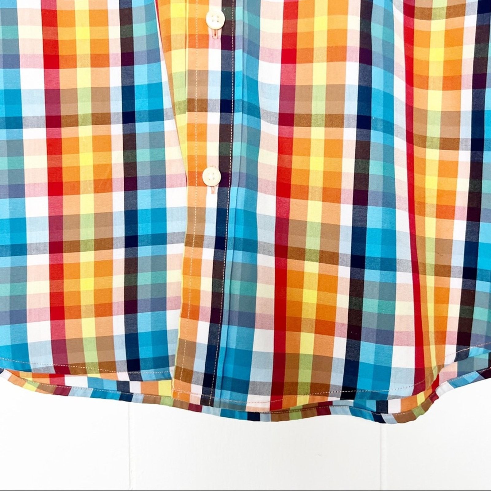 Original Penguin Penguin Bright Multi Check Button Up Shirt Men’s Size XL Size US XL / EU 56 / 4 - 2 Thumbnail