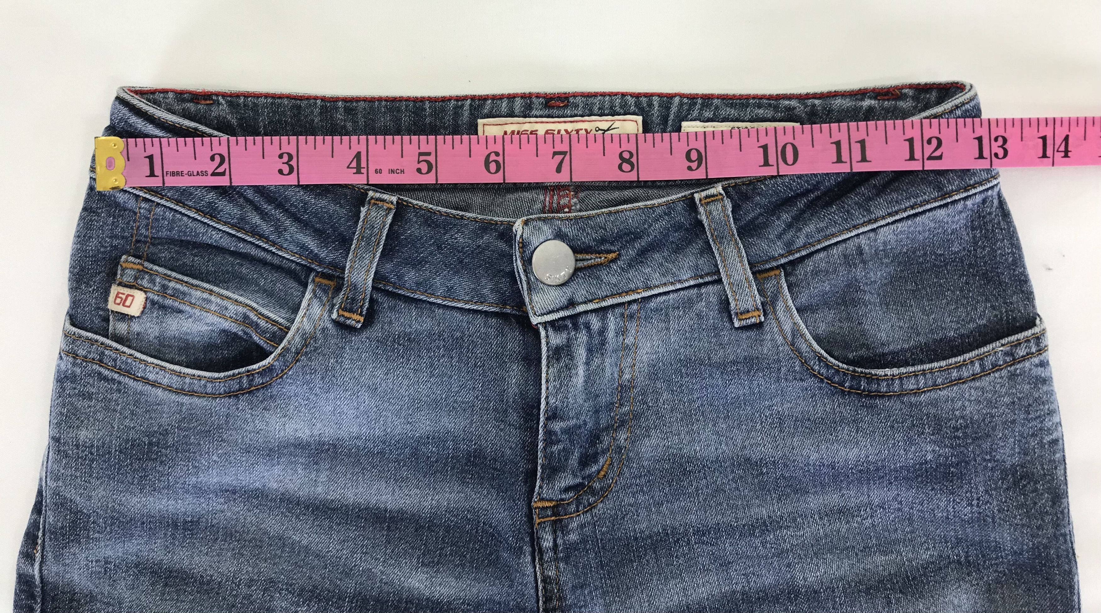 Miss Sixty Vintage Miss Sixty Blue Washed Flare Jeans Size 25" / US 0 / IT 36 - 15 Thumbnail