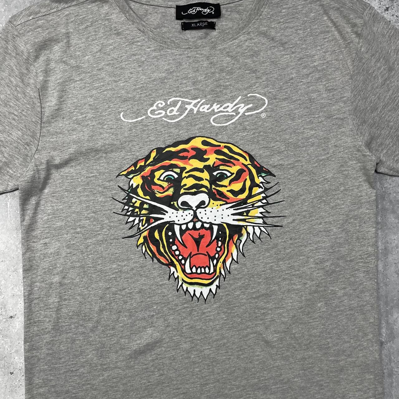 Ed Hardy Ed Hardy Tiger T Shirt Gray Size XL Size US XL / EU 56 / 4 - 2 Thumbnail