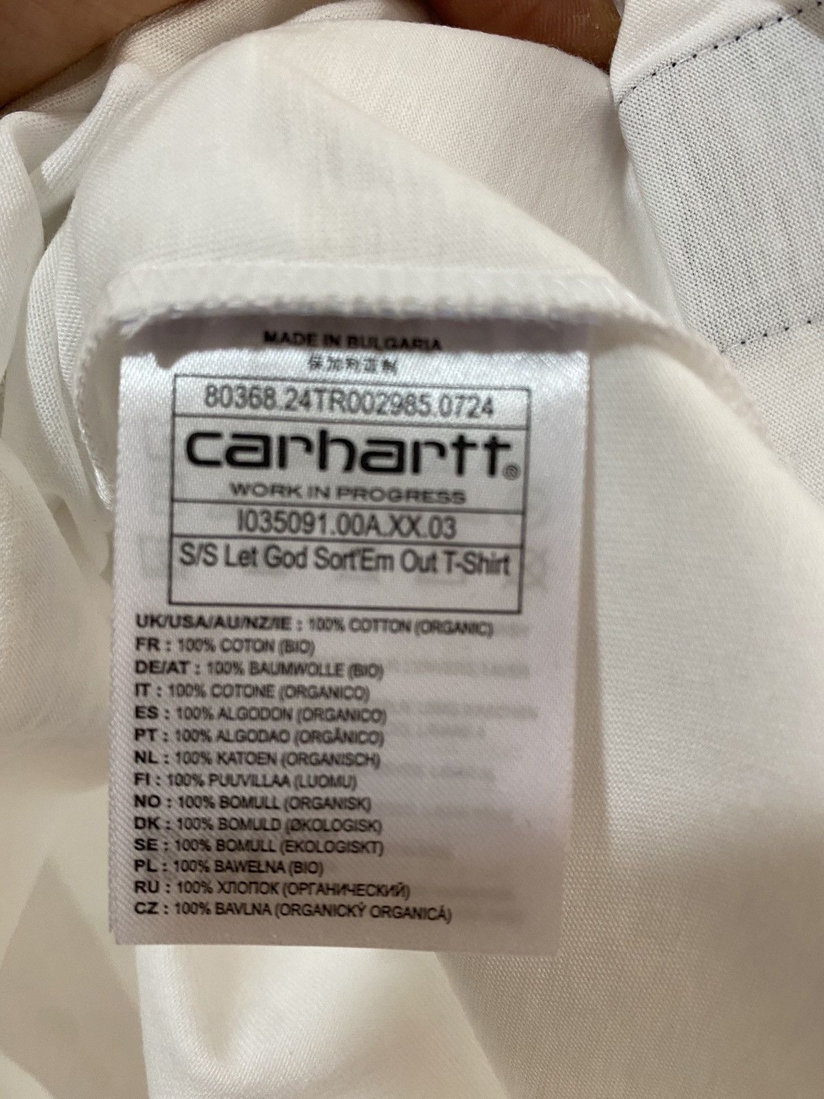 Carhartt Wip Carhartt WIP X Clipse Let God sort'em out XL white t-shirt Size US XL / EU 56 / 4 - 10 Thumbnail