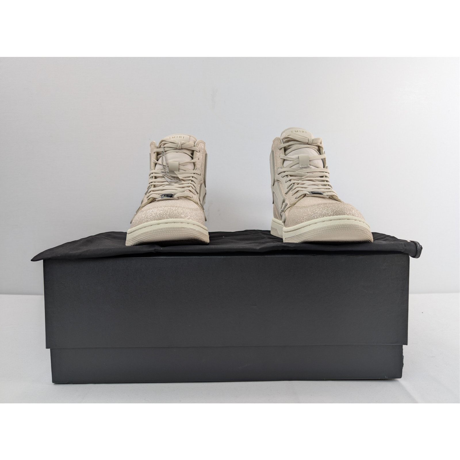 Amiri o1rshd1 Q:2 / Skelton Hi-Top Sneakers in Beige Size US 10 / EU 43 - 14 Thumbnail