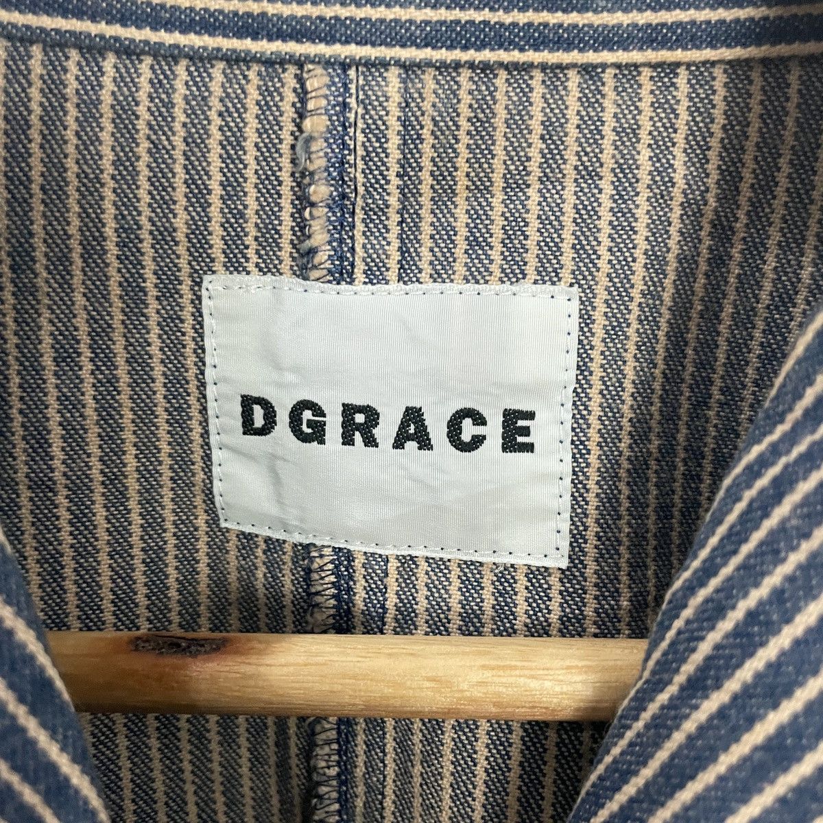 20471120 Vintage Dgrace Hickory Stripe Coat Jacket Size M / US 6-8 / IT 42-44 - 5 Thumbnail