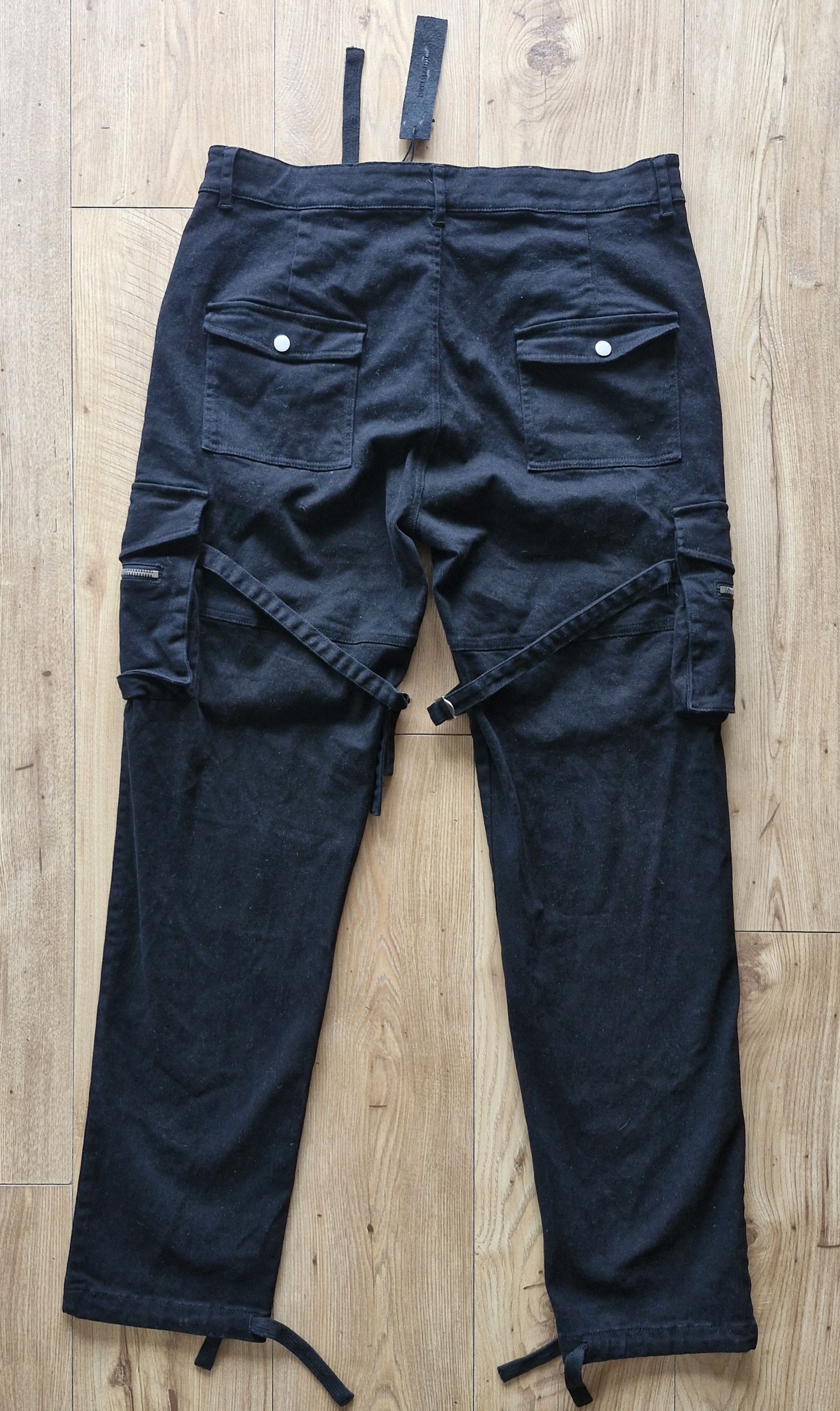 Japanese Brand × Ruben Kone × Vuja De Men's Ruben Koné Strap Cargo Pants Black high-end Size US 36 / EU 52 - 5 Thumbnail