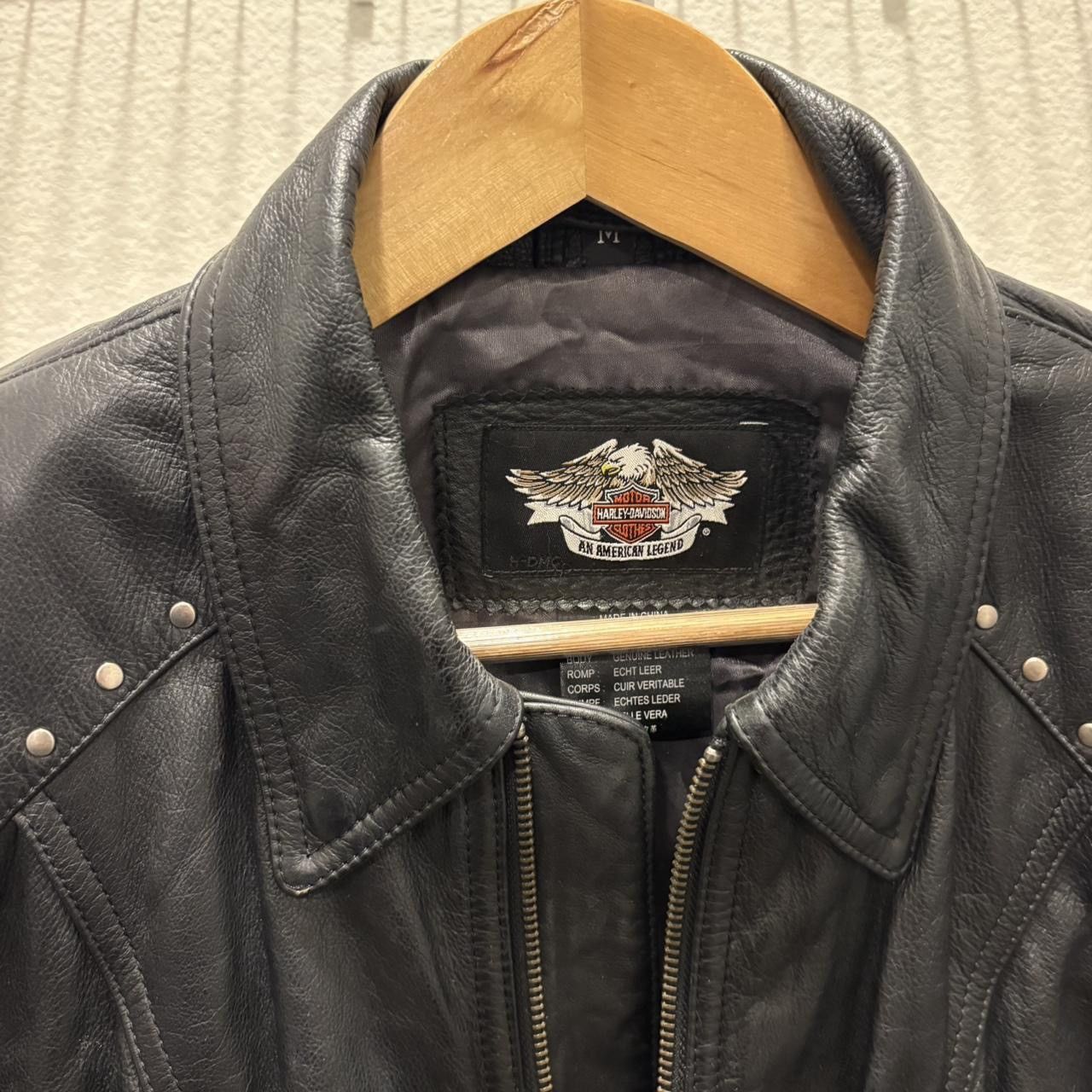 Harley Davidson Vintage Harley Davidson Studded Leather Biker Jacket Size US S / EU 44-46 / 1 - 8 Thumbnail