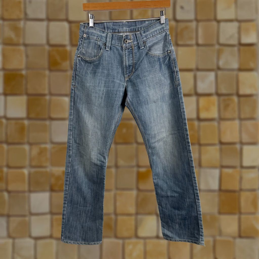 Levi's Levi's 514 Jeans Men Slim Straight Medium Blue Denim 29x31 Regular 29" Inseam 31" Blue Logo Stretch 514 Model Jeans Mens Regular Fit Size US 29 - 1 Thumbnail