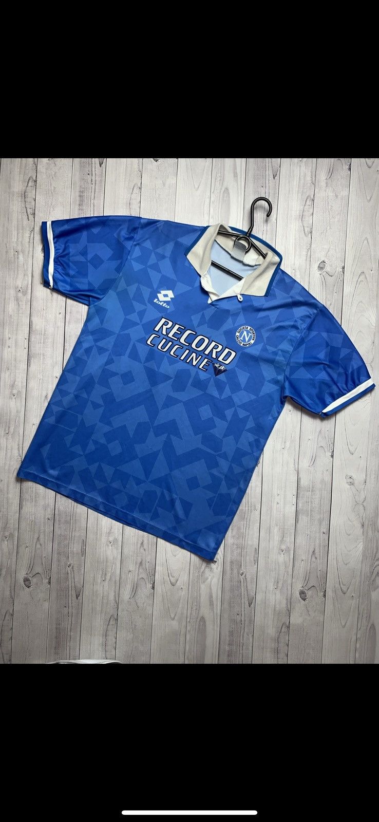 Lotto Sport × Vintage Vintage Napoli soccer jersey blue rare 8 number size M/L Size US L / EU 52-54 / 3 - 1 Thumbnail