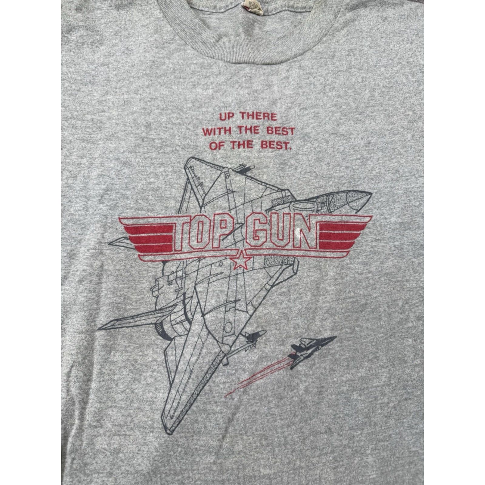 Vintage VINTAGE Hanes Heavyweight 50/50 Top Gun Graphic Tee L Gray Mens 1990s Short Sleeve Cotton Blend Size US L / EU 52-54 / 3 - 2 Thumbnail