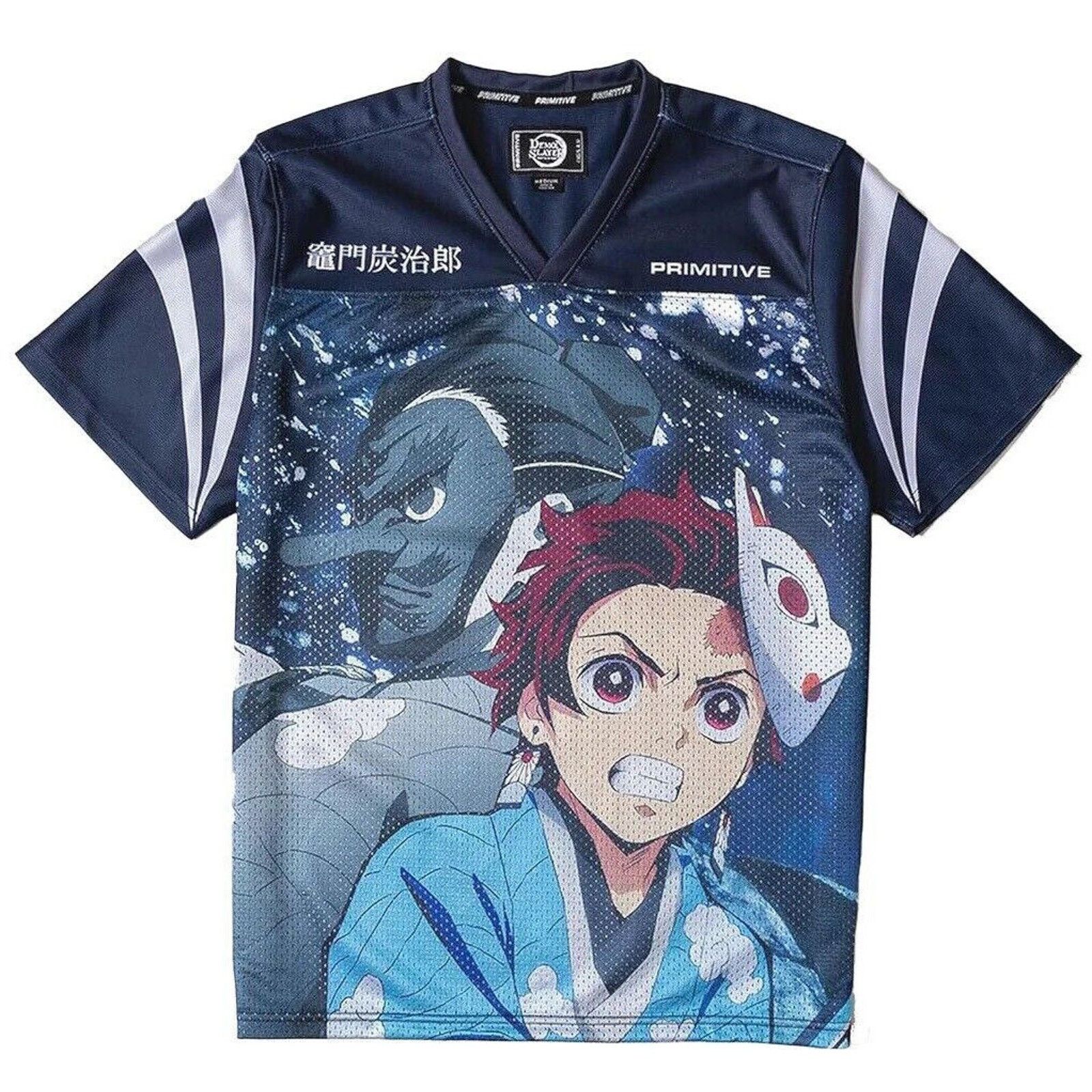 Primitive Primitive Men's X Demon Slayer Tanjiro Mesh Jersey Shirt Size US L / EU 52-54 / 3 - 1 Thumbnail