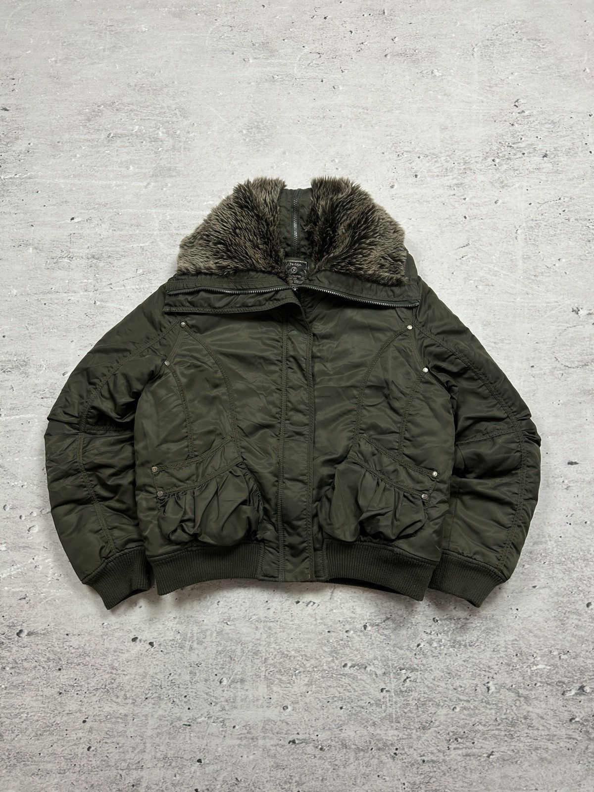 ジャケット・アウター 00s PPFM fake fur nylon jacket y2k 00s PPFM fake fur nylon jacket y2k