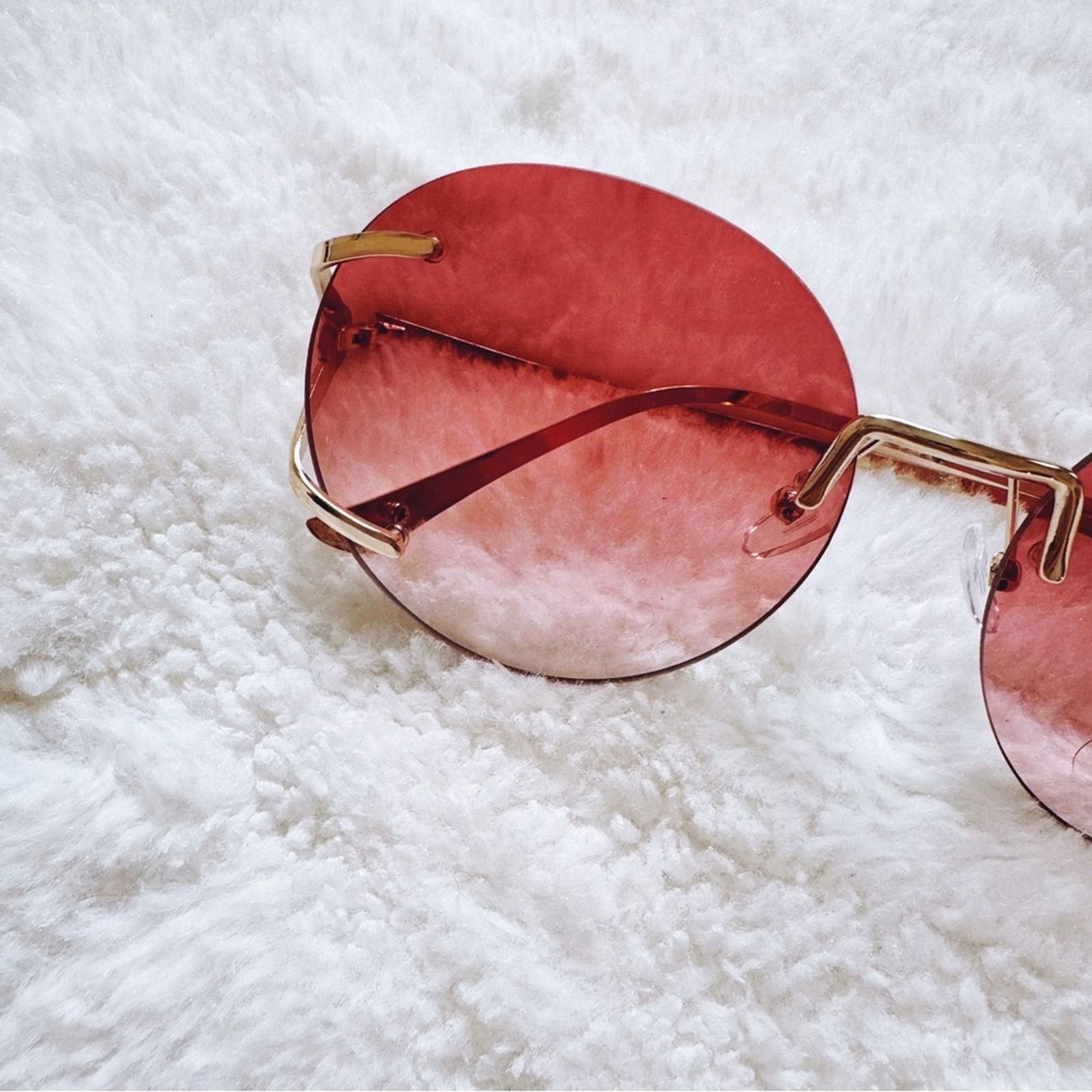 Other Ruth Clear Orange Round Metal Sunglasses Size ONE SIZE - 2 Thumbnail