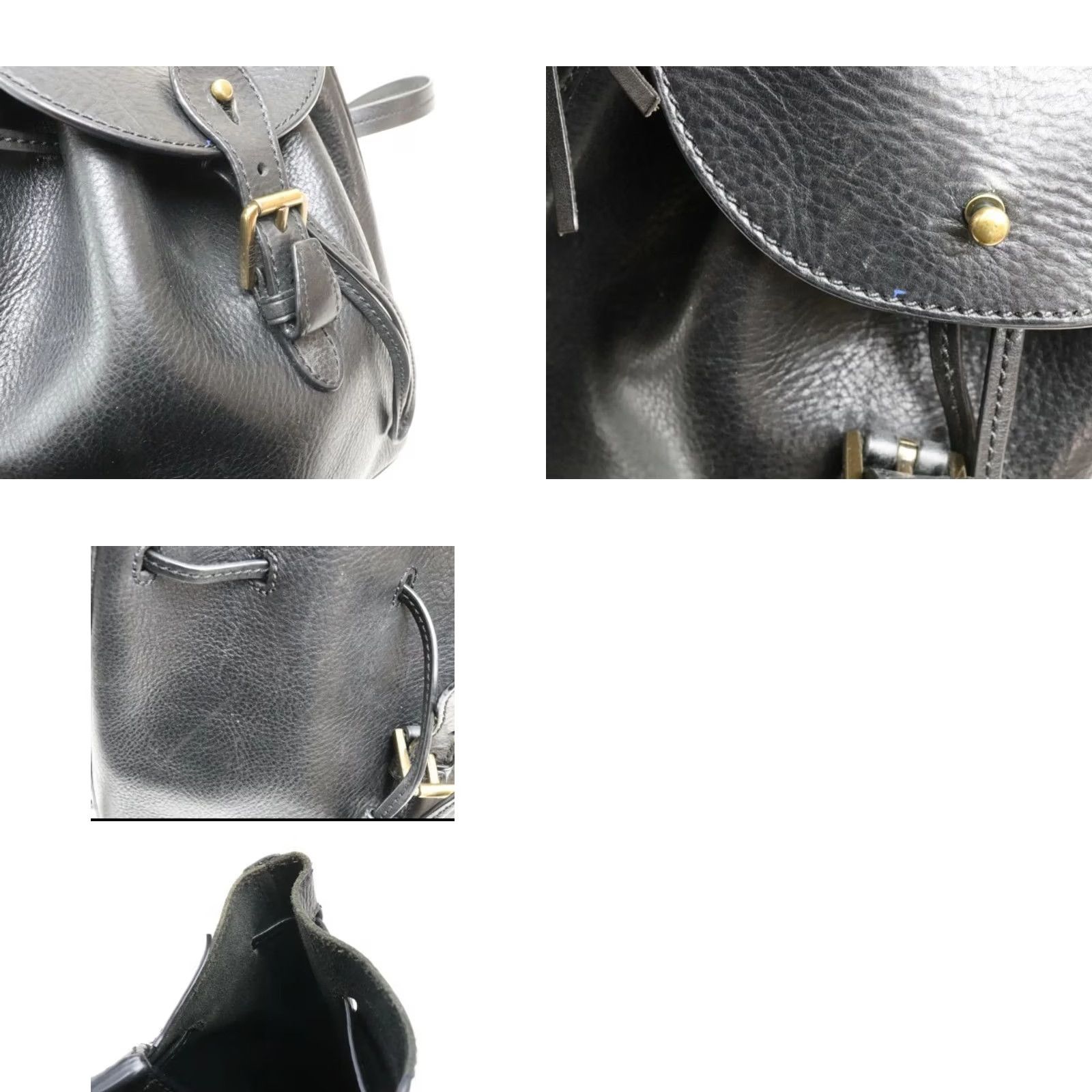 Ralph Lauren Ralph Lauren Women Bag Leather Black Ladies Limited Ed Polo Rucksack Medium Used Size ONE SIZE - 8 Thumbnail