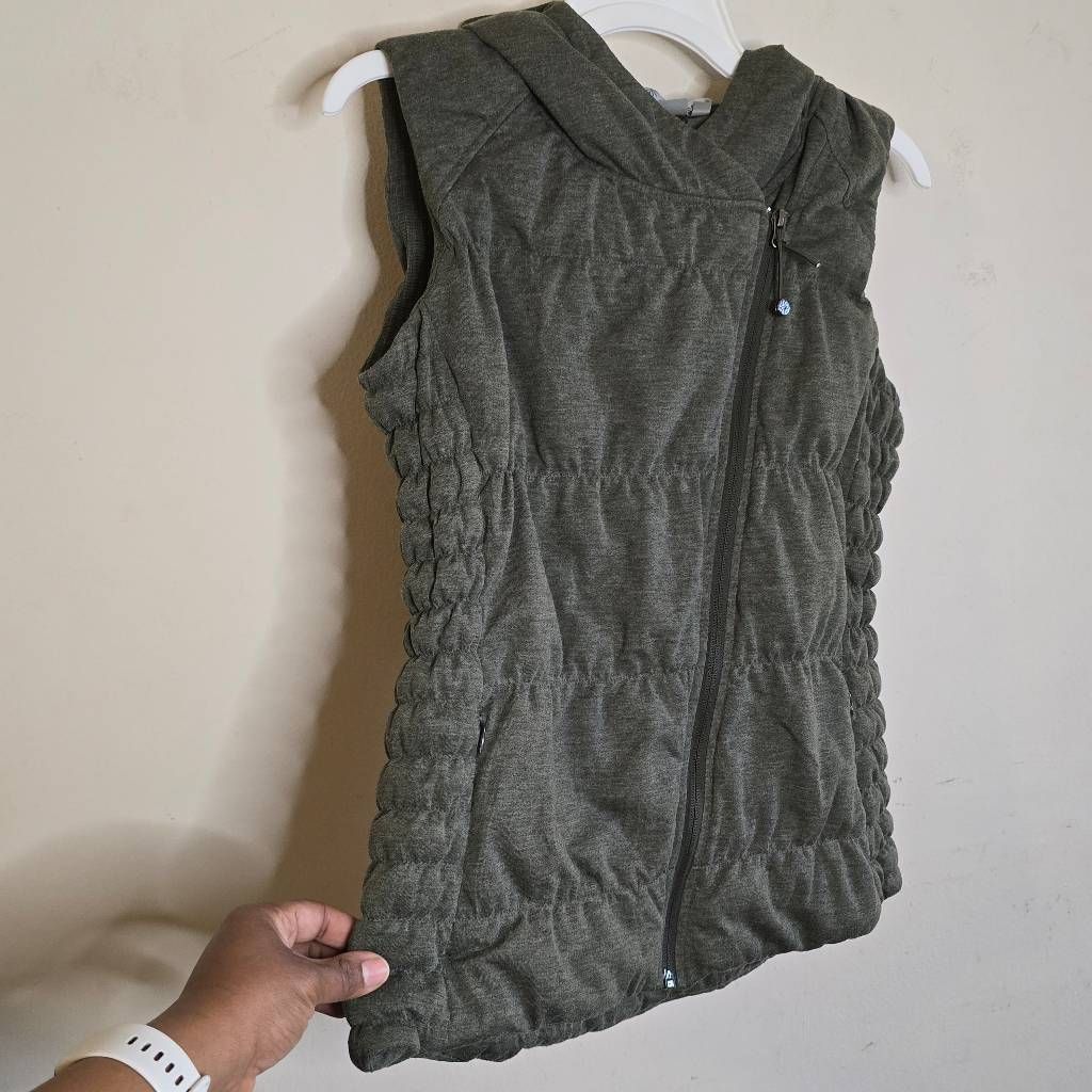 Athleta Athleta Hooded Puffer Vest Women’s M Green Goose Down Fill Z Size M / US 6-8 / IT 42-44 - 16 Thumbnail