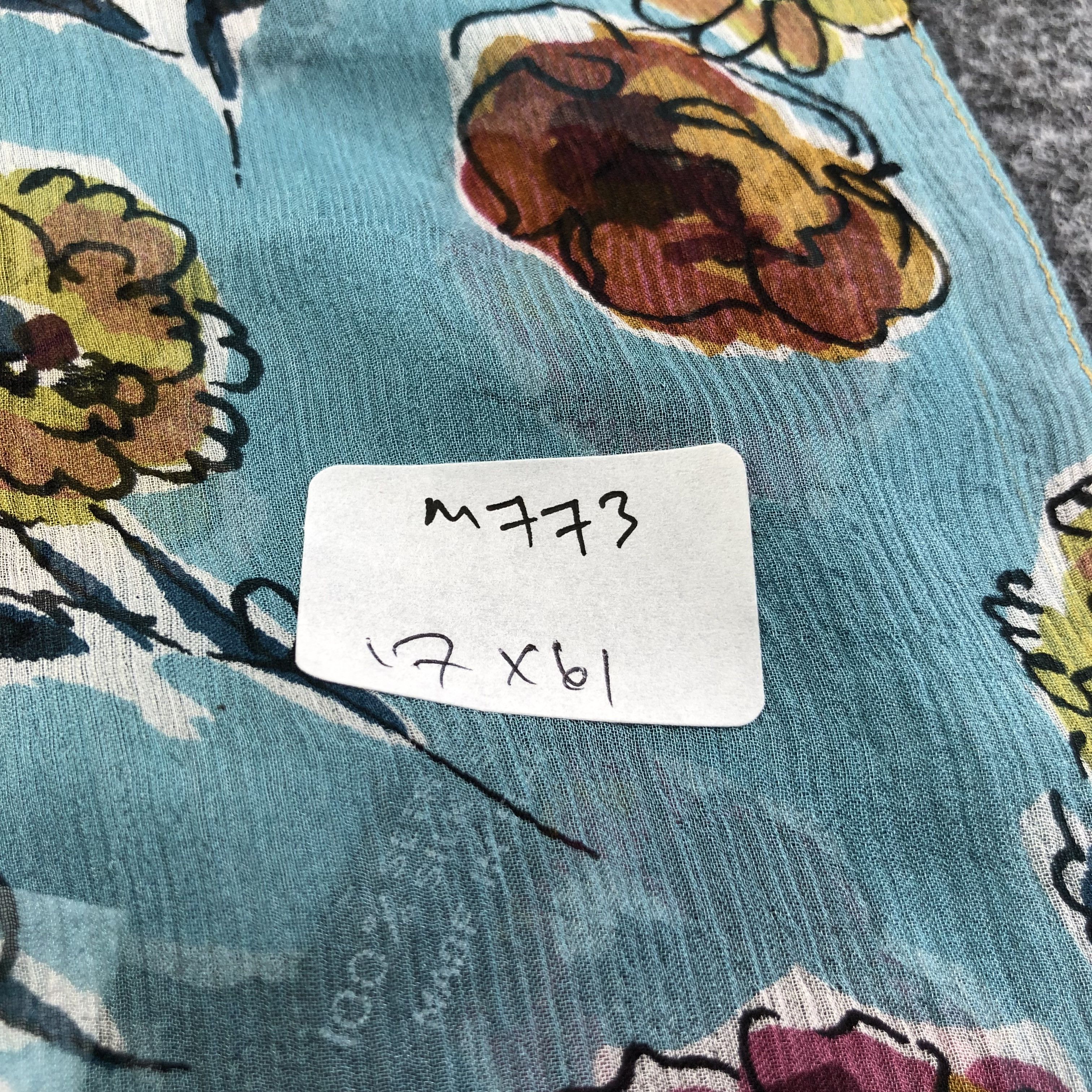 Vintage Printemps Luxury Silk Stole Silk Scarf M773 Size ONE SIZE - 7 Thumbnail