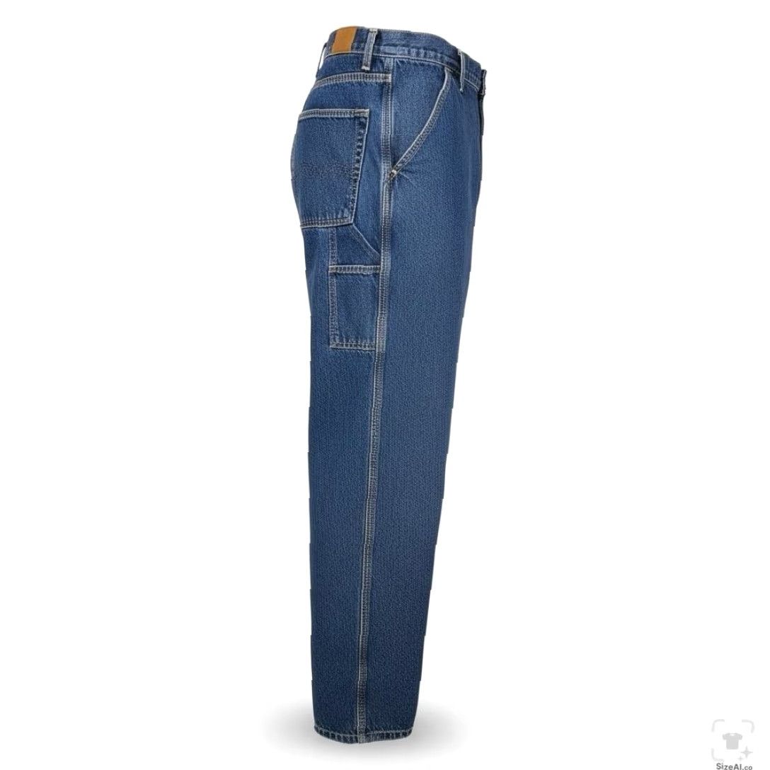 Carhartt Carhartt Jeans Mens 48x32 Blue Dark Wash Relaxed Straight Dungaree Fit Jeans Size US 32 / EU 48 - 4 Thumbnail