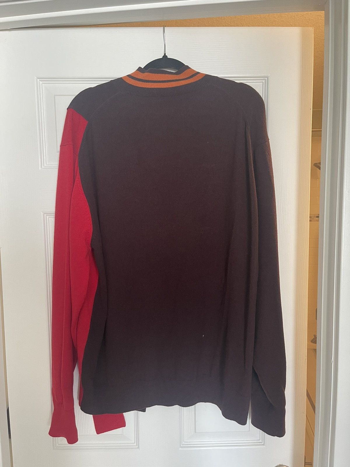 Kolor Brown & Burgundy Paneled Sweater Size US L / EU 52-54 / 3 - 4 Thumbnail