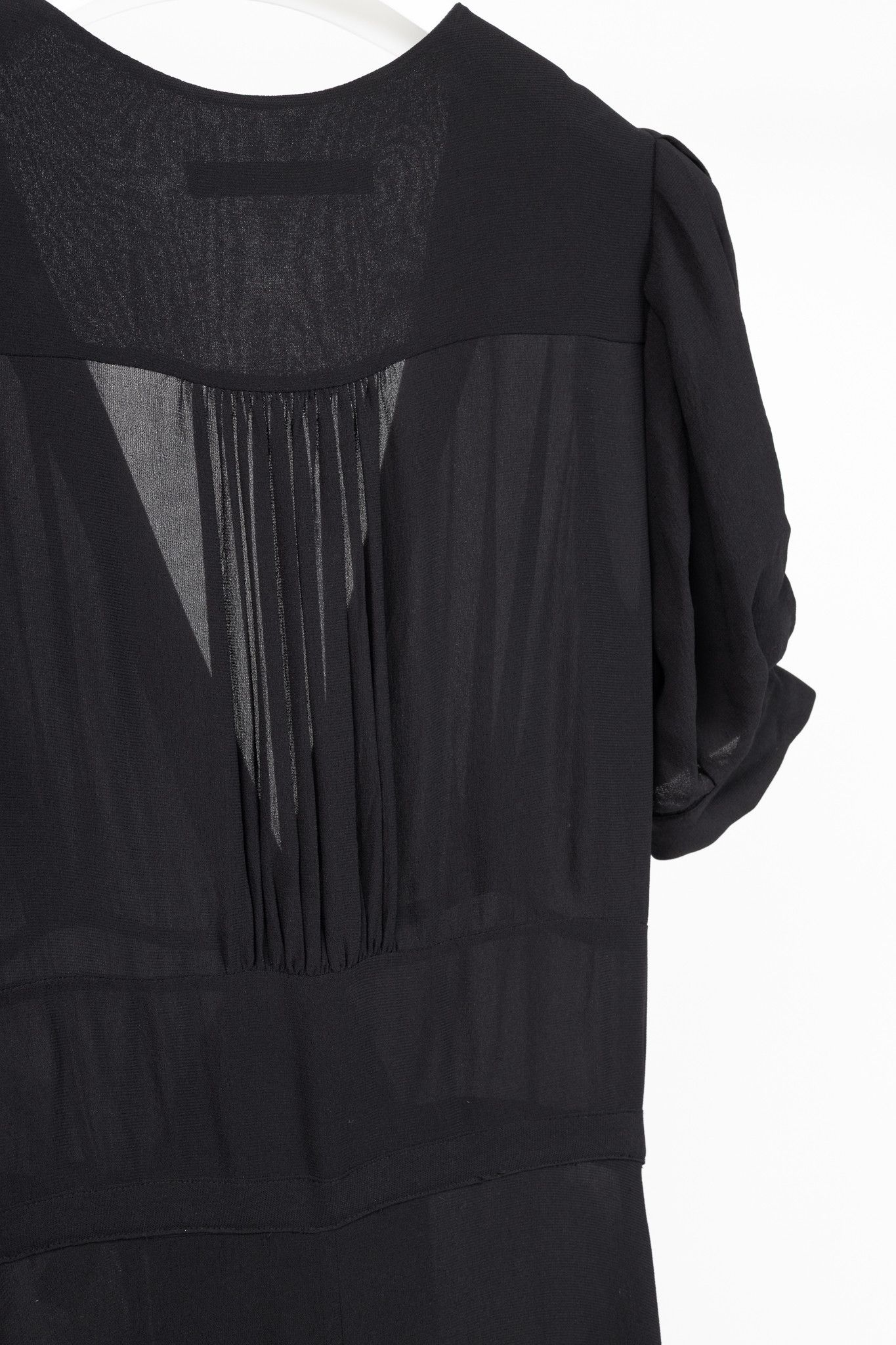 Balenciaga Balenciaga Black Silk-Crepe Wrap Maxi Dress Size S / US 4 / IT 40 - 8 Thumbnail