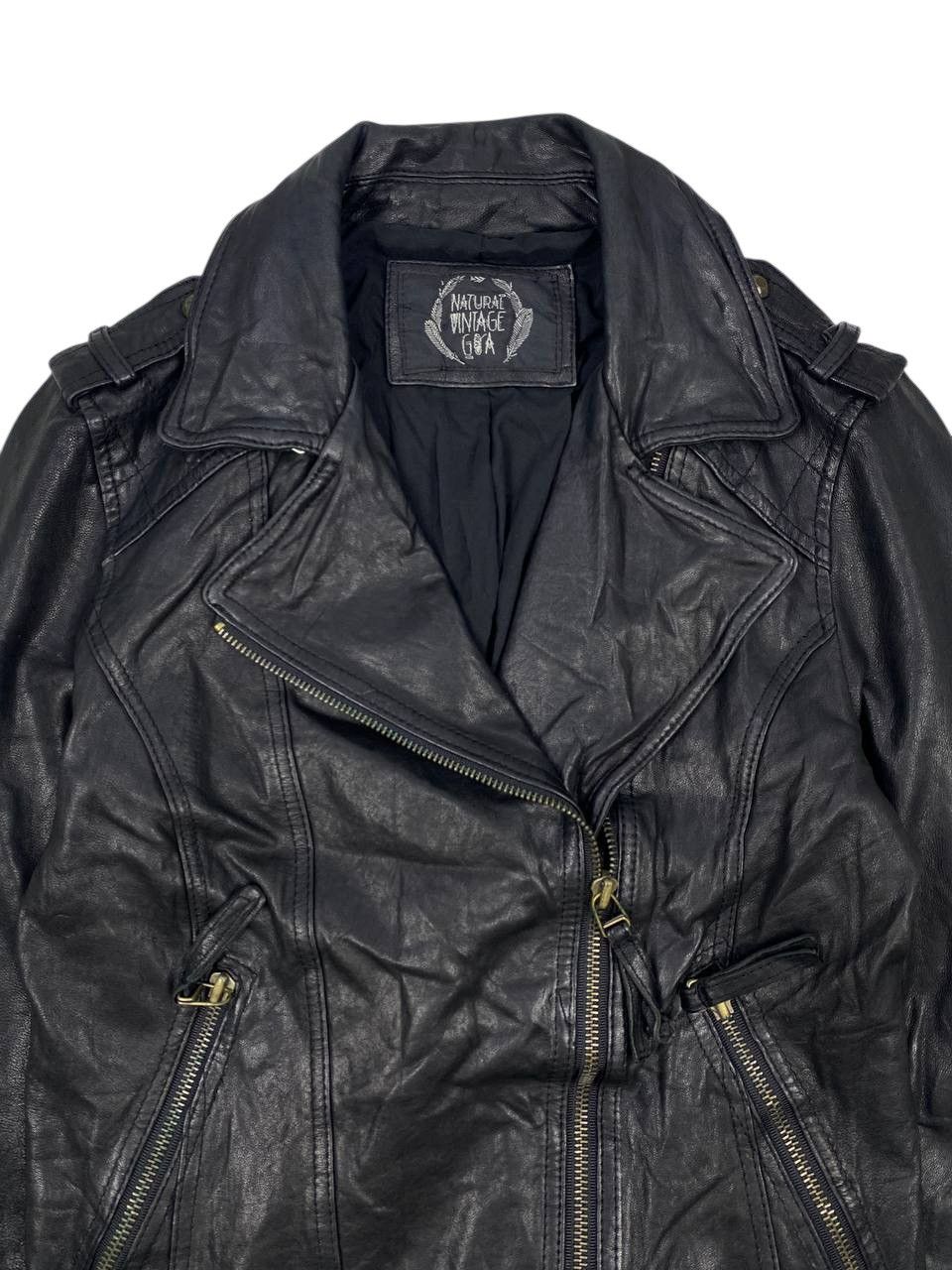 GOA Y2K 2000’s GOA Lamb Leather Riders Jacket Size S / US 4 / IT 40 - 5 Thumbnail