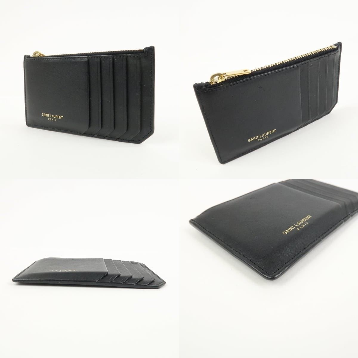 Saint Laurent Paris Saint Laurent Calfskin Card Holder Black Size ONE SIZE - 3 Thumbnail