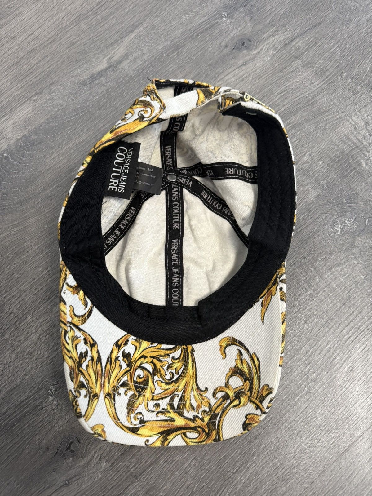 Versace Jeans Couture Versace White Barocco Baroque Baseball Cap One Size Size ONE SIZE - 4 Thumbnail