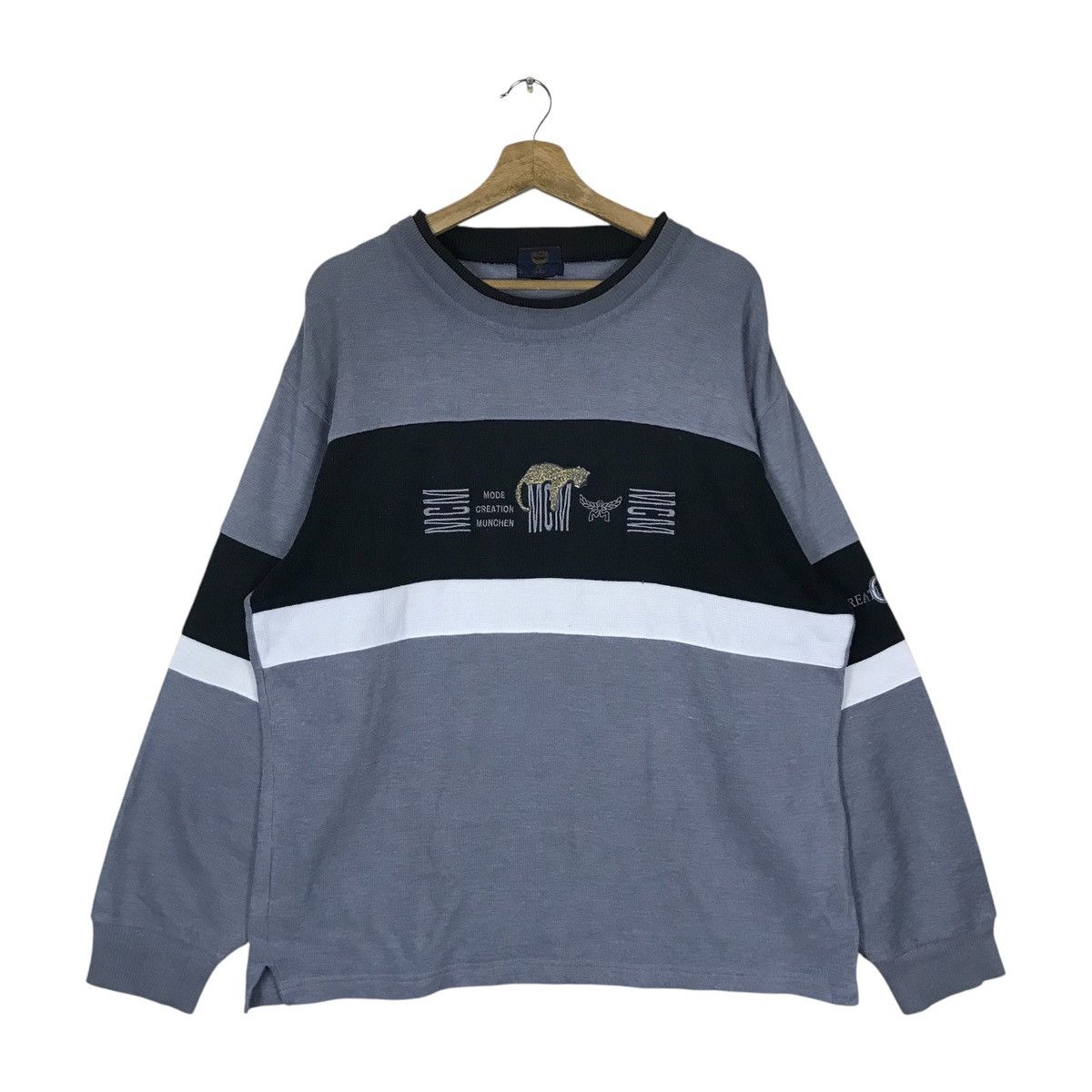 MCM Vintage Mode Creation München Pullover Jumper Sweatshirt Size US XL / EU 56 / 4 - 1 Thumbnail