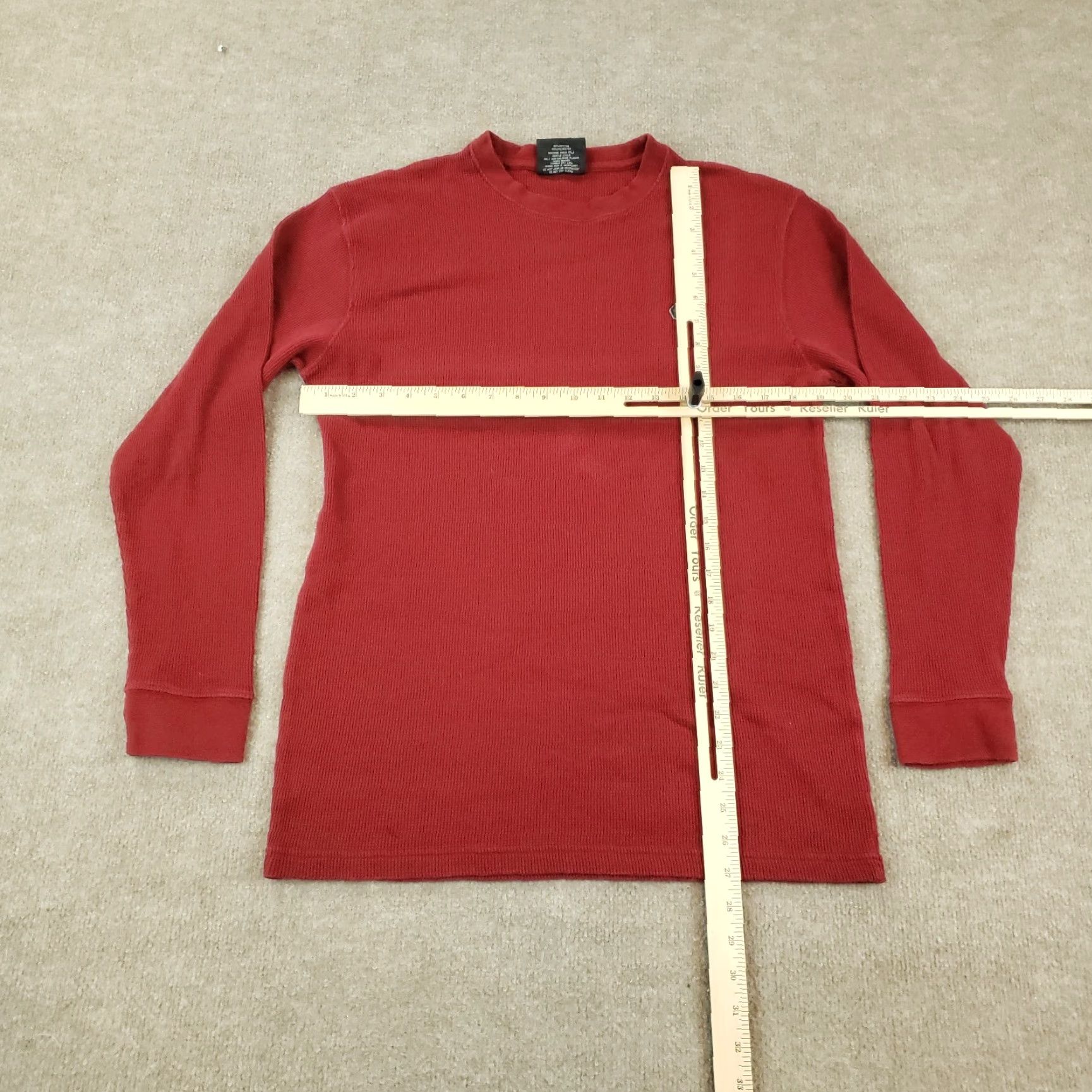 Southpole Southpole Shirt Mens Large Red Crew Neck Long Sleeve Thermal Waffle Knit Casual Size US L / EU 52-54 / 3 - 2 Thumbnail