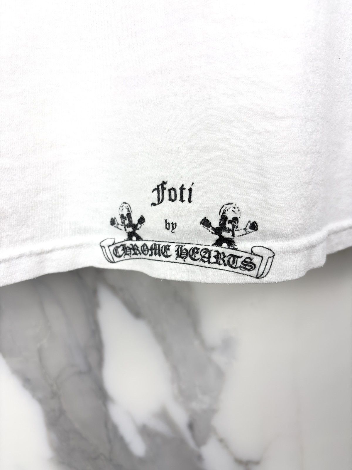 Chrome Hearts Chrome Hearts Vintage White Foti Skull Baby Cropped Tshirt Size M / US 6-8 / IT 42-44 - 4 Thumbnail