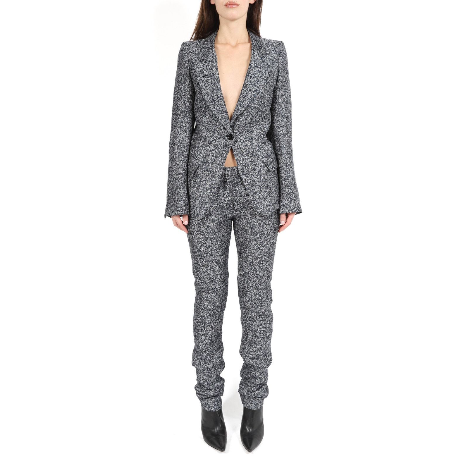 Haider Ackermann FW13 Classic Blazer in Blue & Grey Jacquard Size XS / US 0-2 / IT 36-38 - 2 Thumbnail