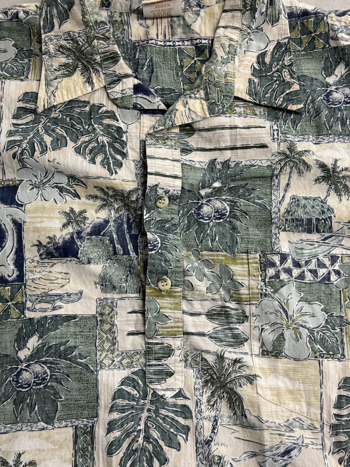 Other Go Barefoot Mens Hawaiian Panel Shirt - Made in Hawaii Shirt Size US XXL / EU 58 / 5 - 4 Thumbnail