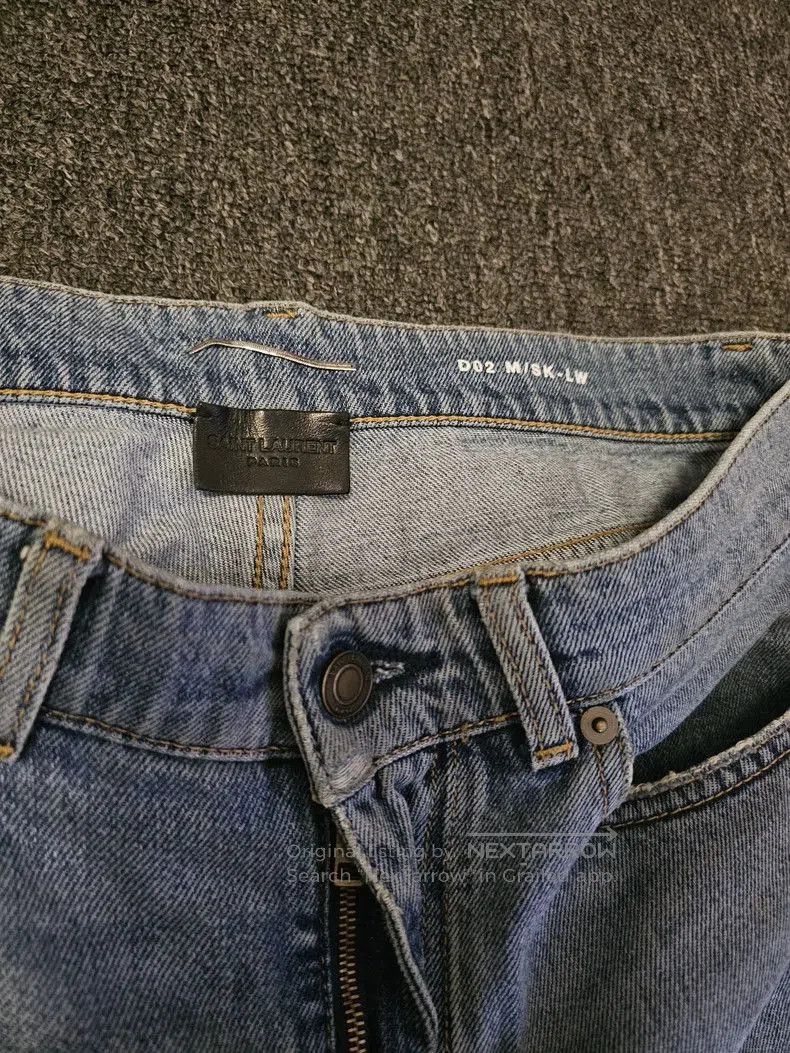 Saint Laurent Paris Saint Laurent D02 Distressed Denim Jeans. Size US 31 - 3 Thumbnail