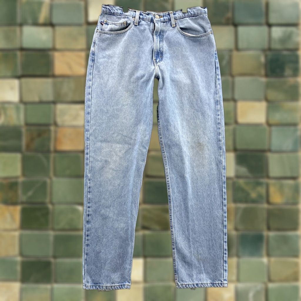 VINTAGE Polo Jeans Co. Mens 32x31 Light Wash Baggy 90s Denim Polo Jeans Co Shoes?