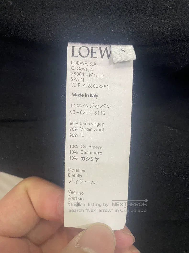Loewe Loewe Black Wool and Cashmere Tie Front Overcoat Size S / US 4 / IT 40 - 4 Thumbnail