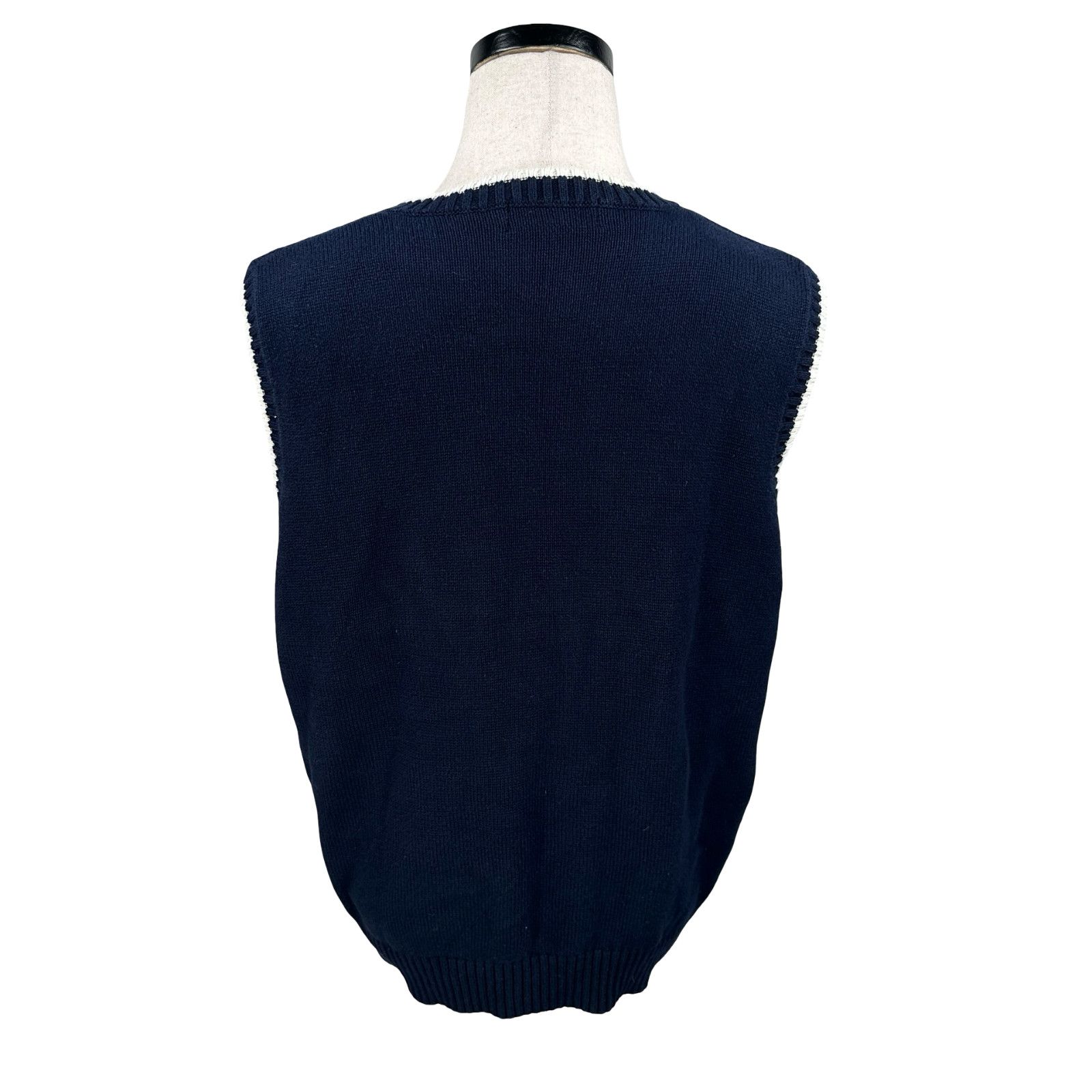 Chaps Ralph Lauren Vintage Chaps Ralph Lauren Sweater Vest Men L Blue Striped Size US L / EU 52-54 / 3 - 5 Thumbnail