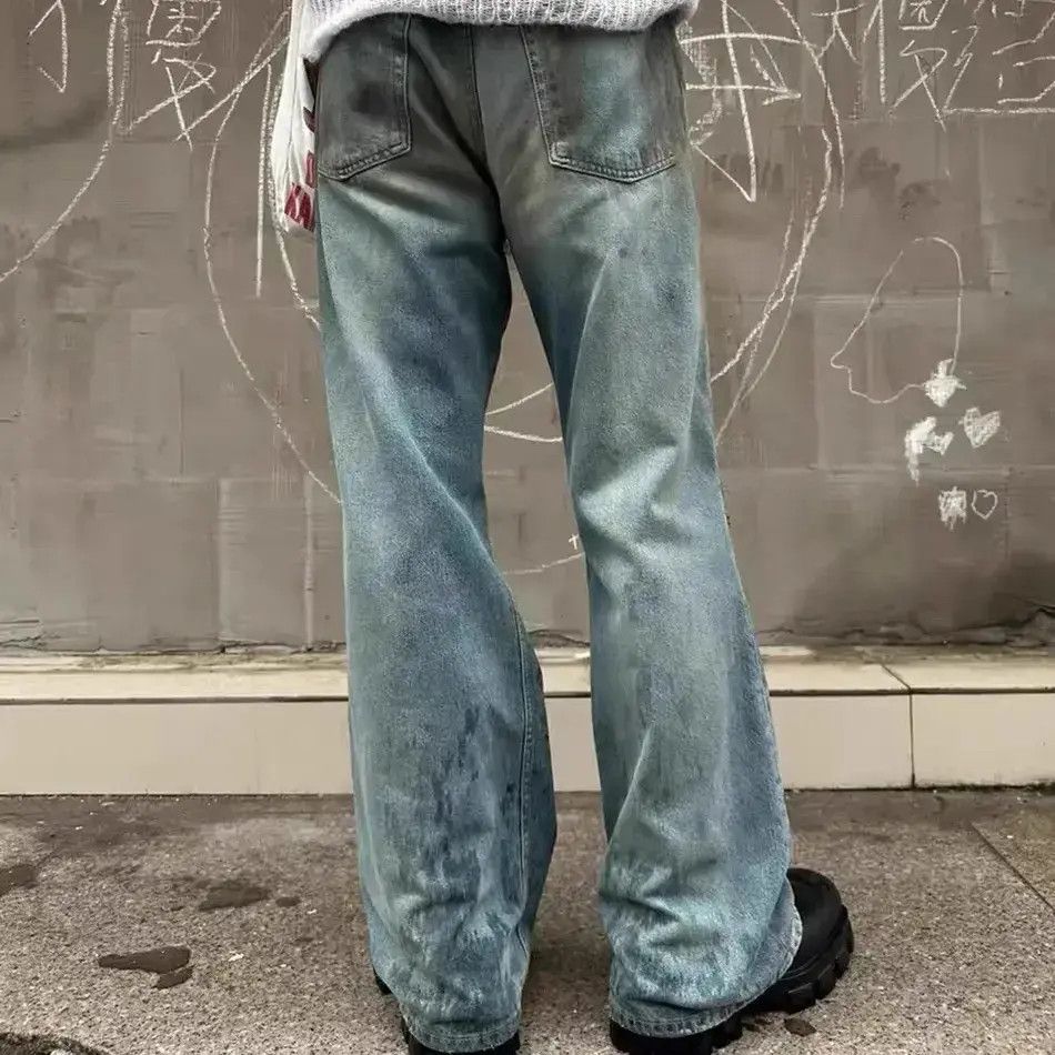 Japanese Brand Mud Dyed Hole Denim Pant Size US 32 / EU 48 - 4 Thumbnail